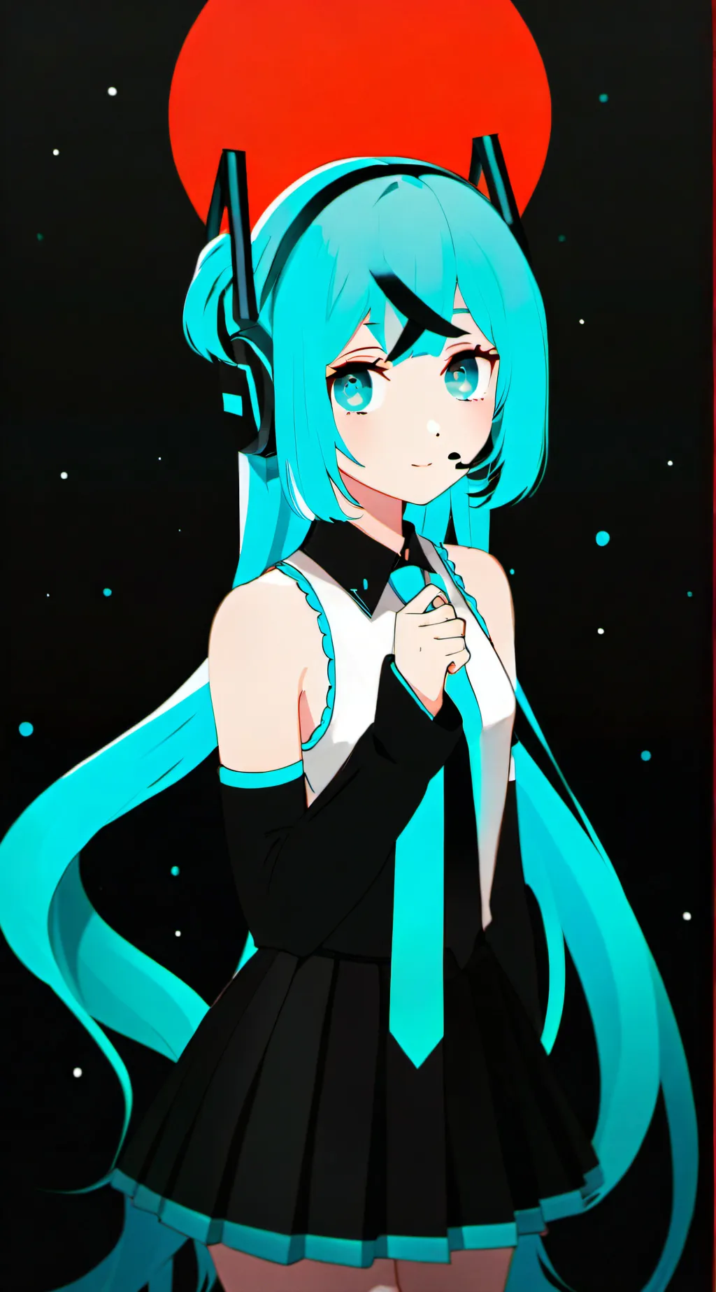 ai character: Miku  background