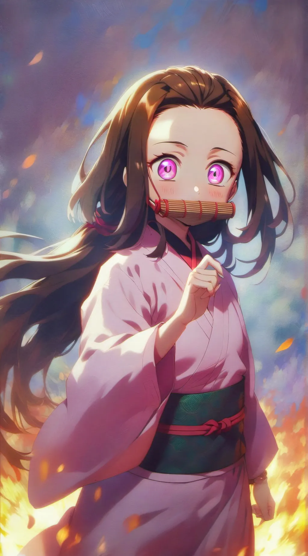 ai character: Nezuko Kamado  background