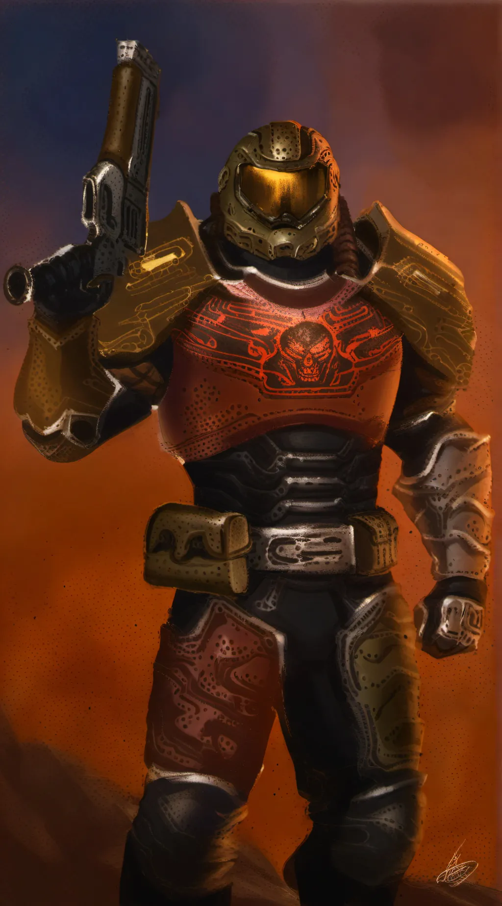 ai character: Doom The Dark Ages background