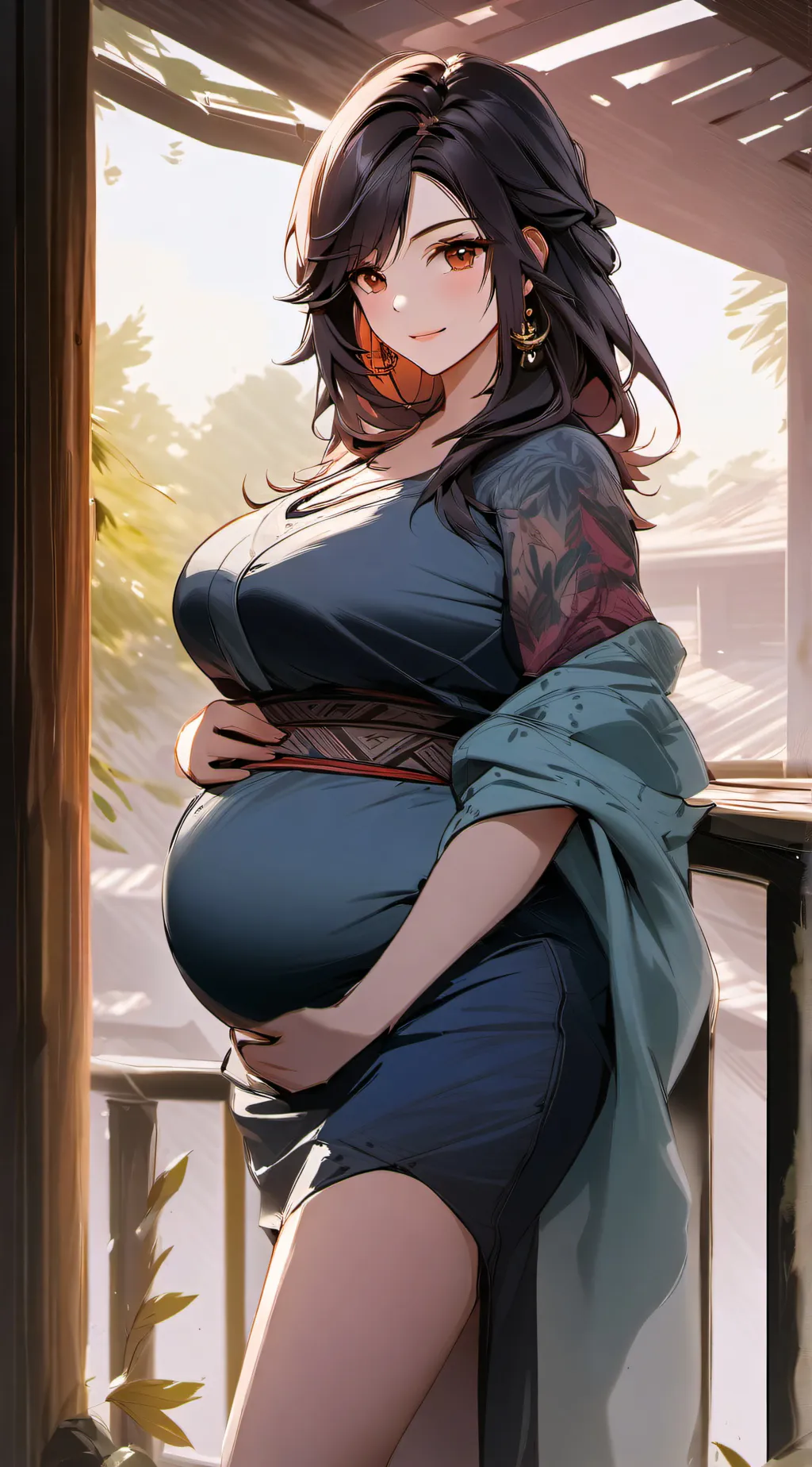 ai character: Pregnant Gf background