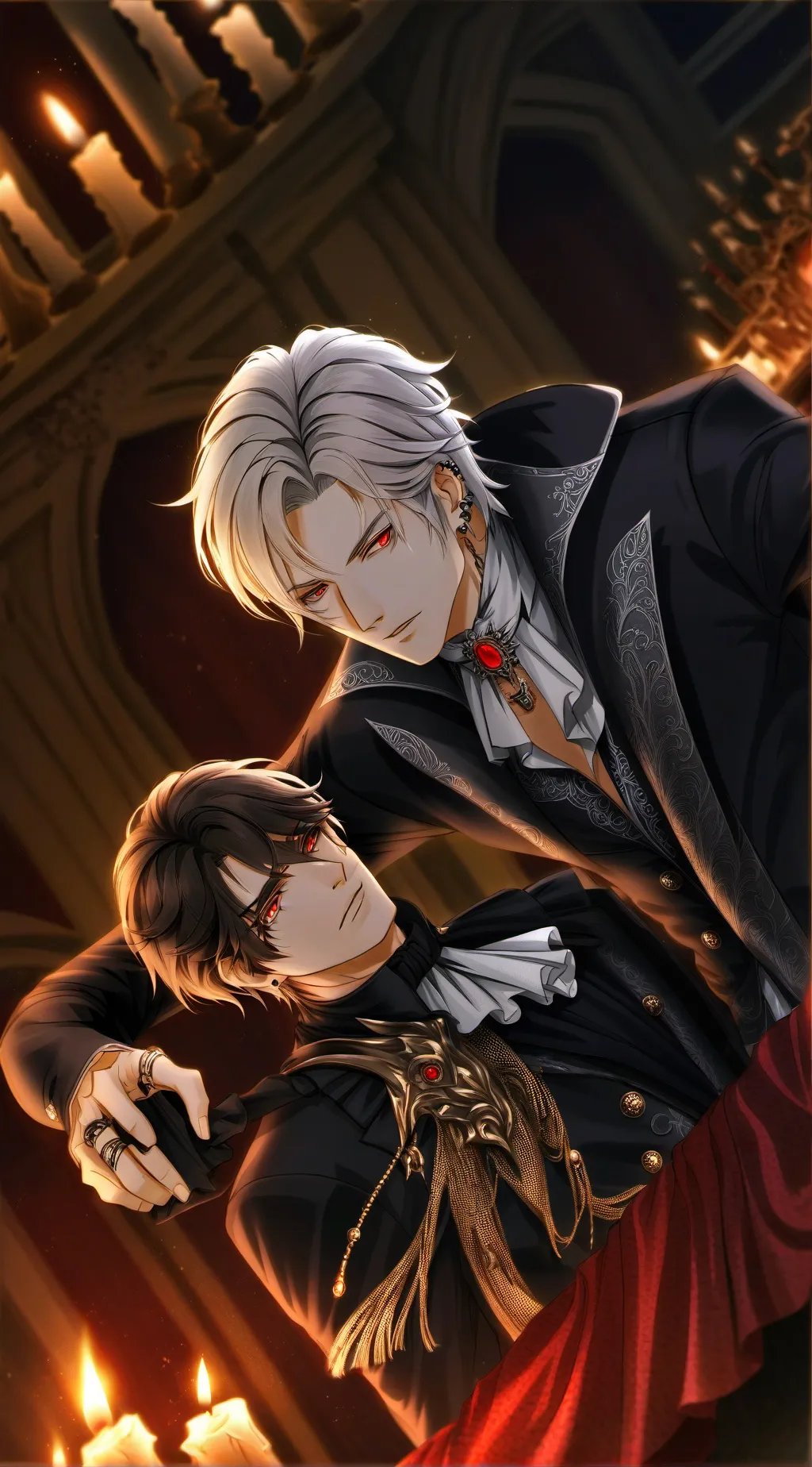 ai character: Mozart&Beethoven  background