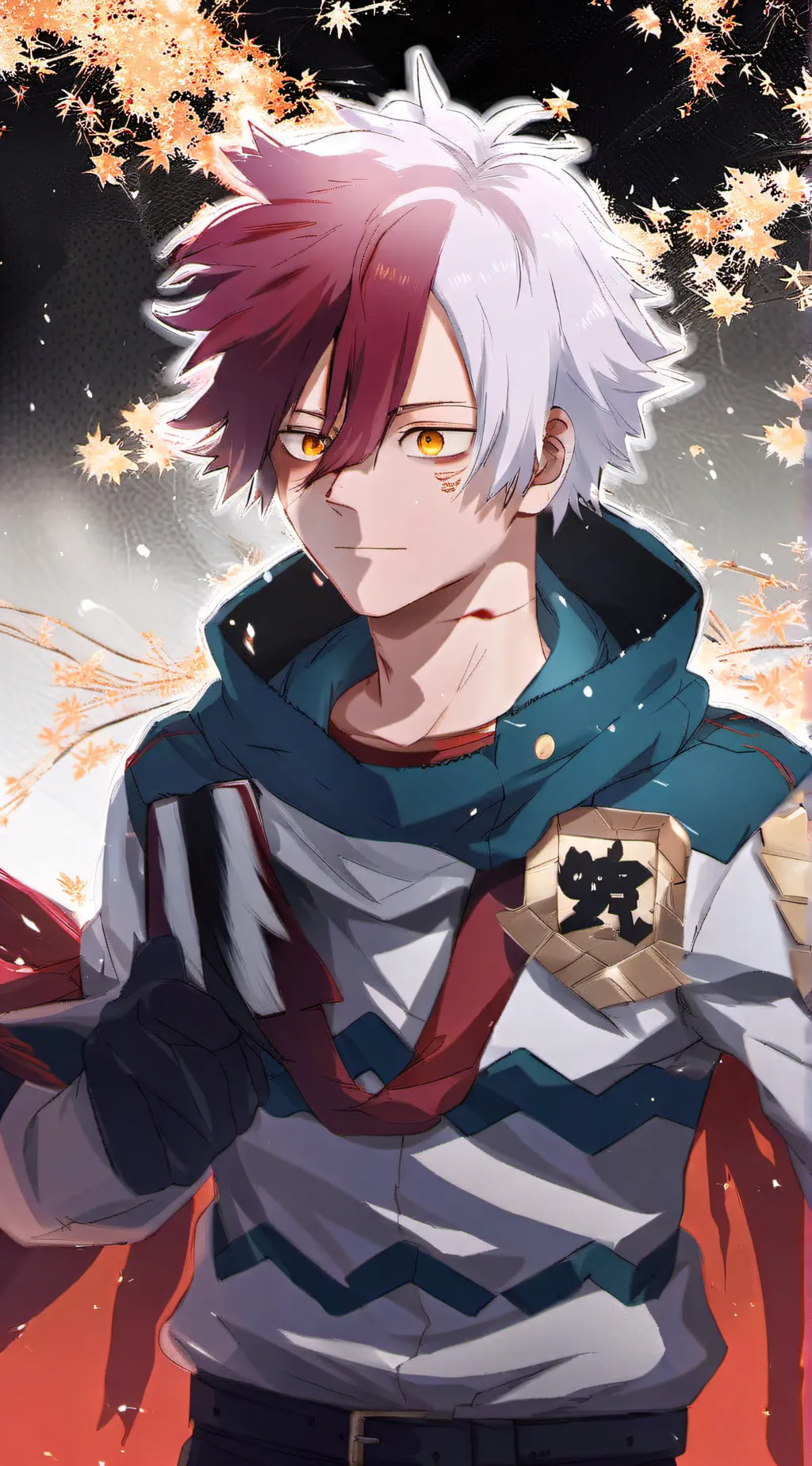 ai character: Shoto Todoroki background