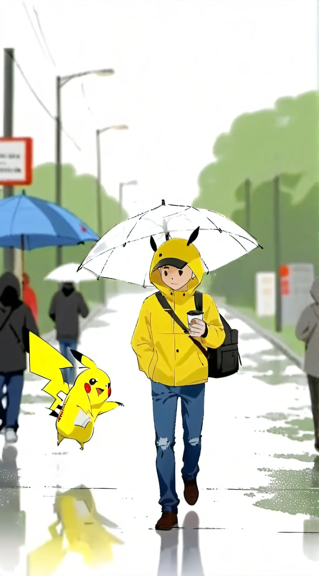 ai character: Pikachu background