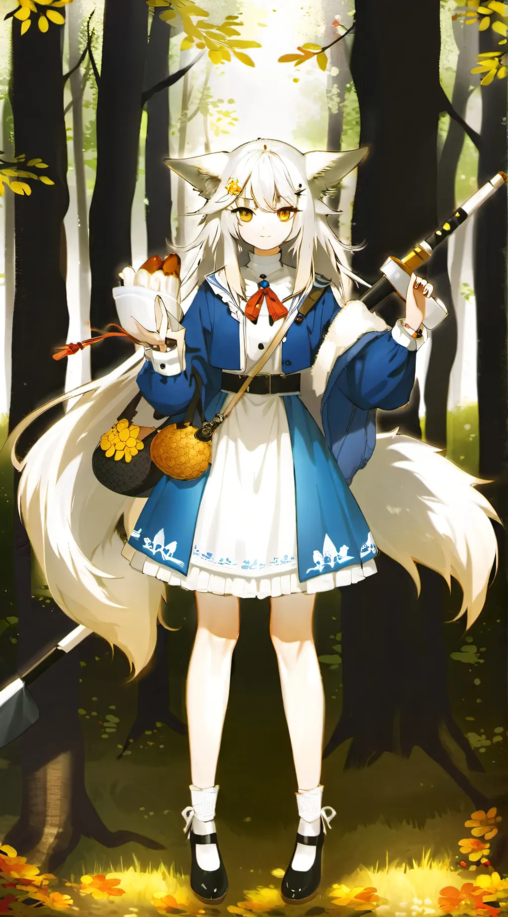 ai character: Snowy background