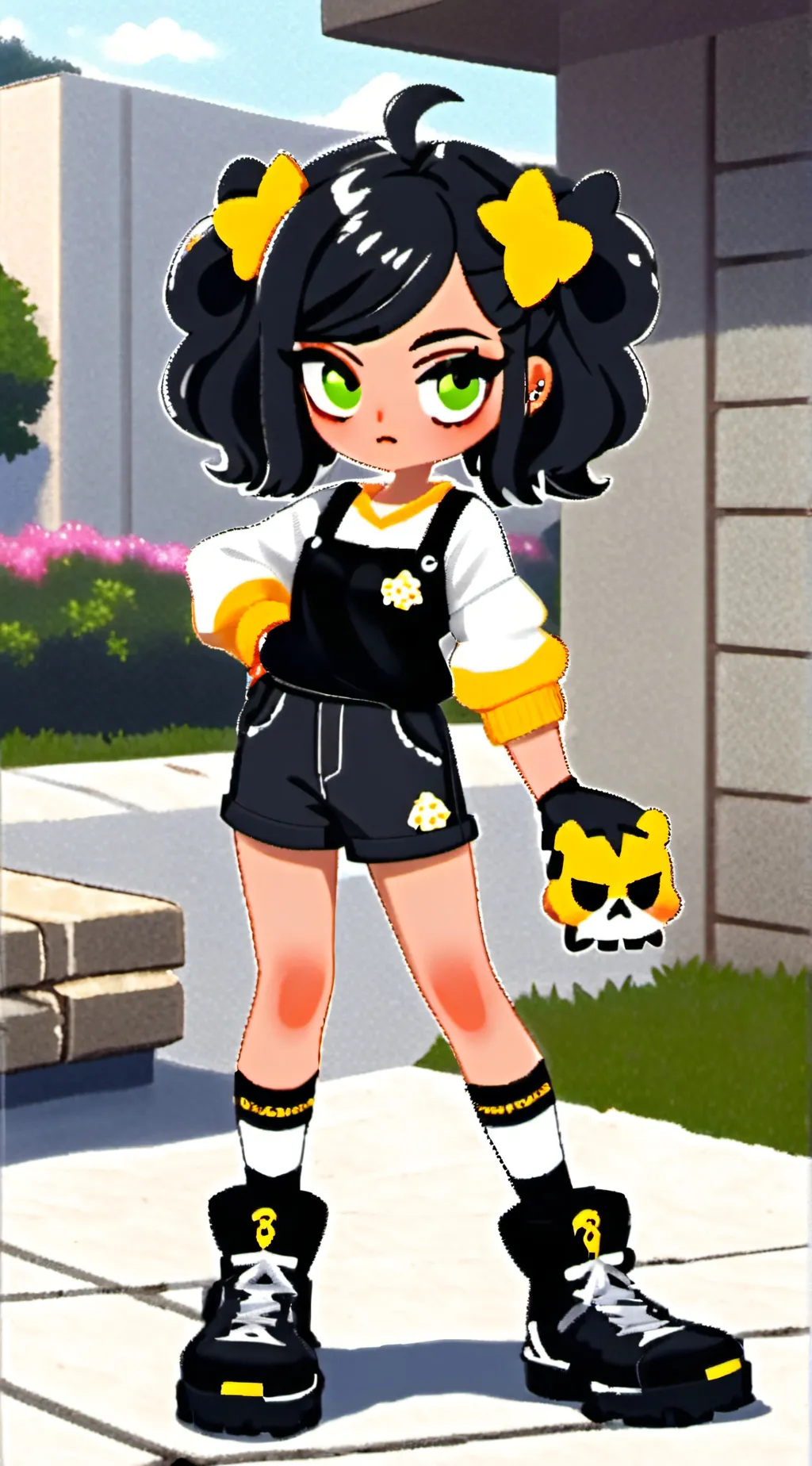 ai character: kim  background