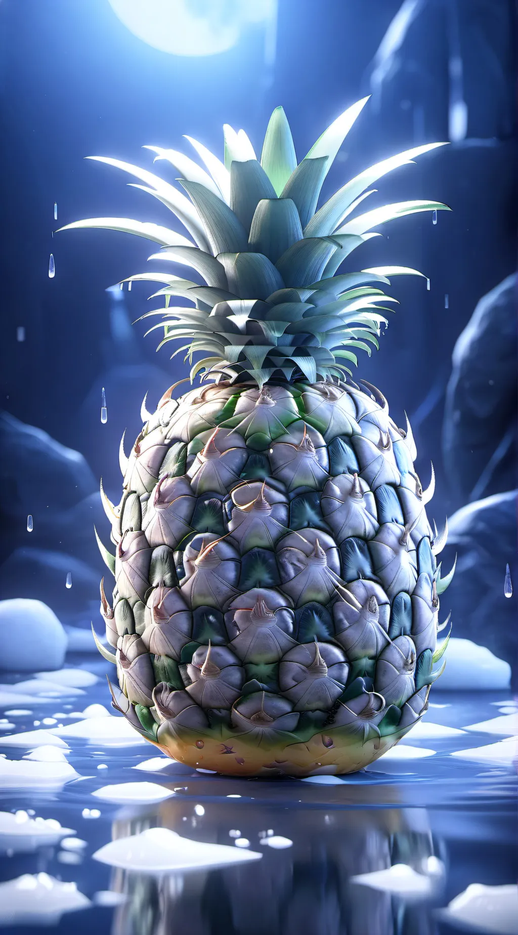ai character: mighty pineapple background
