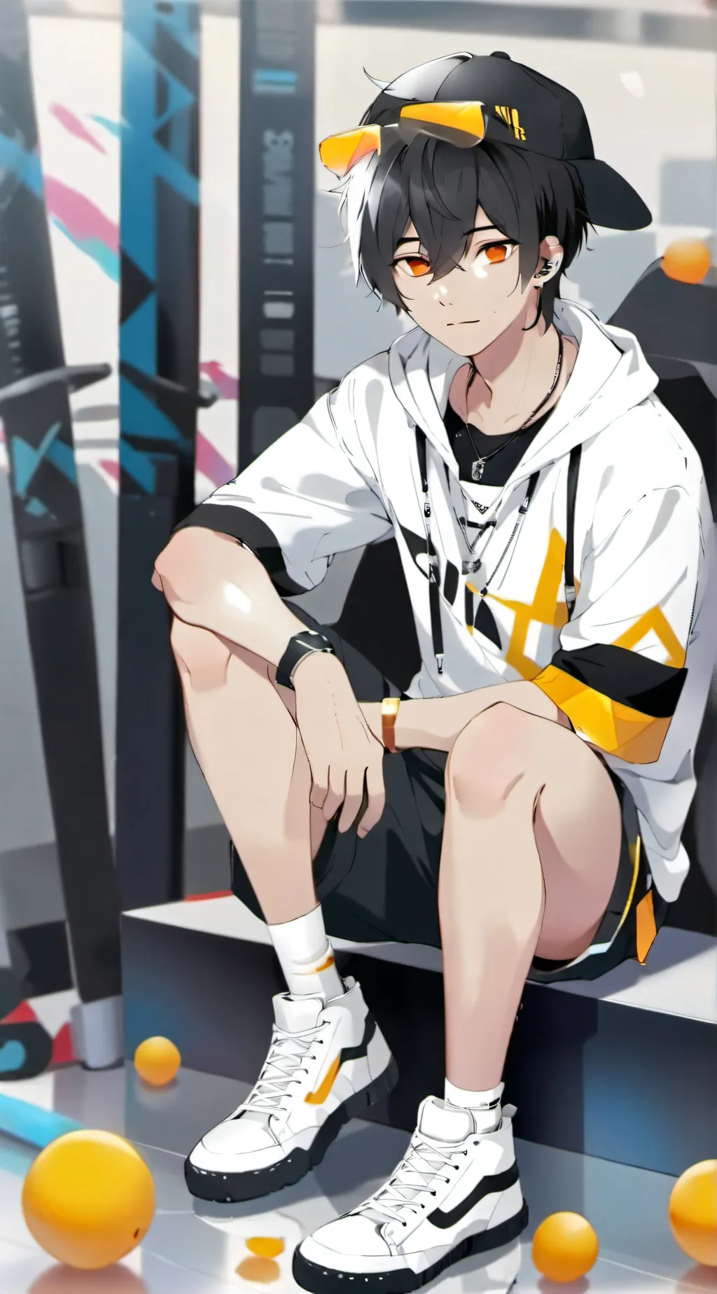 ai character: Drew  background
