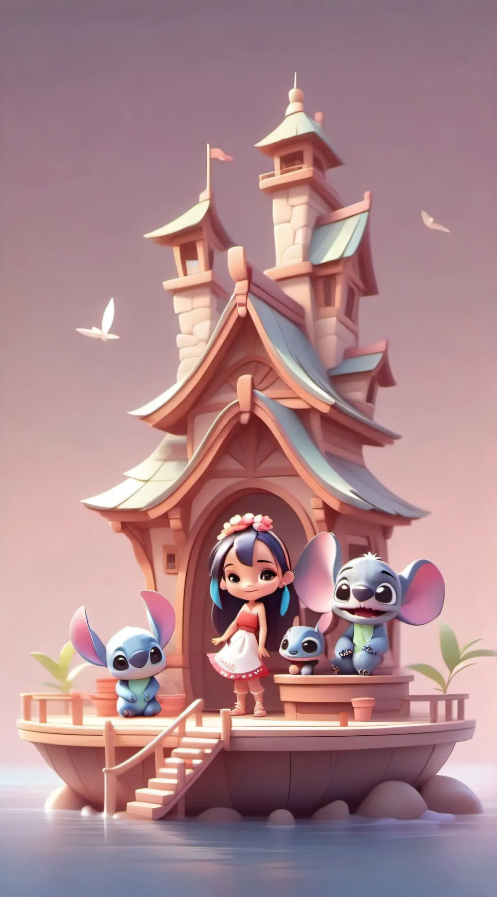 ai character: stich  background