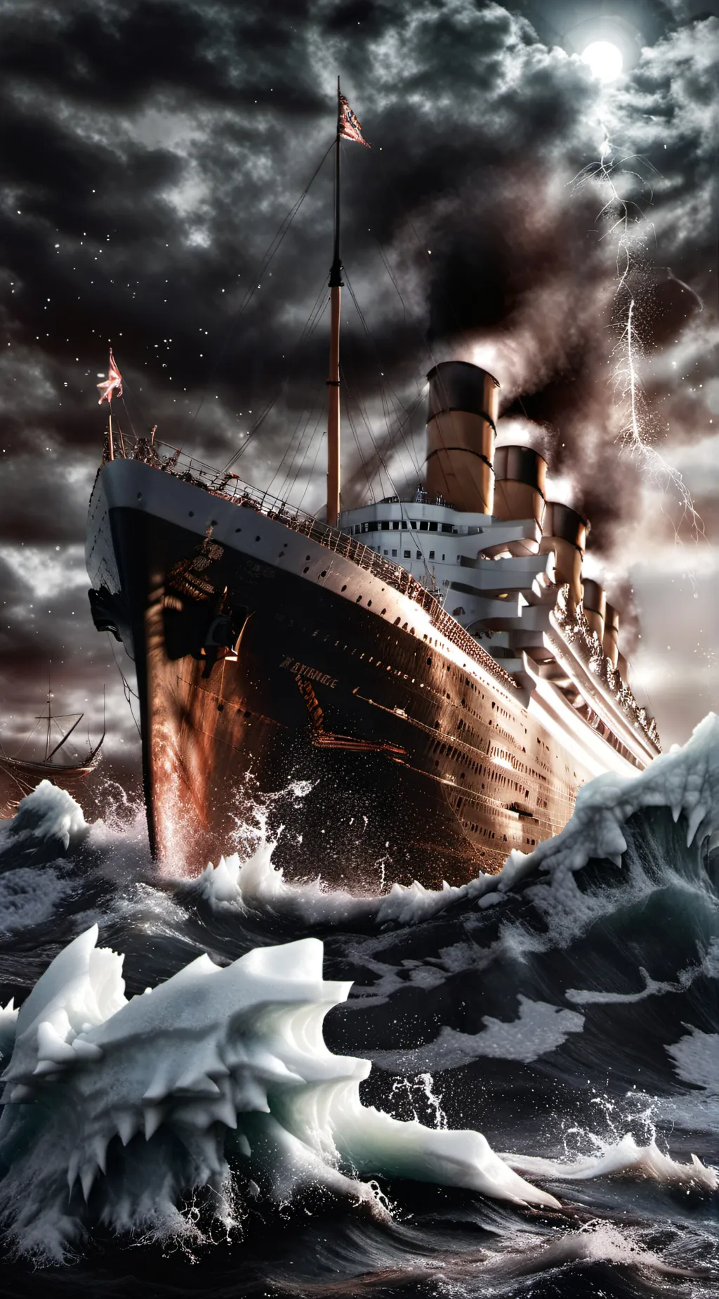 ai character: RMS Titanic background