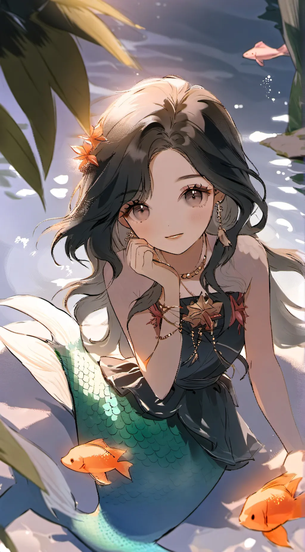 ai character: mermaid background