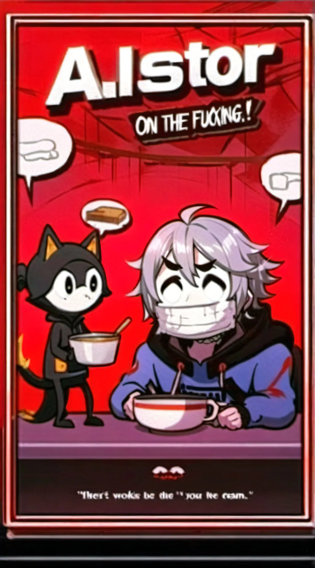 ai character: alastor meme background