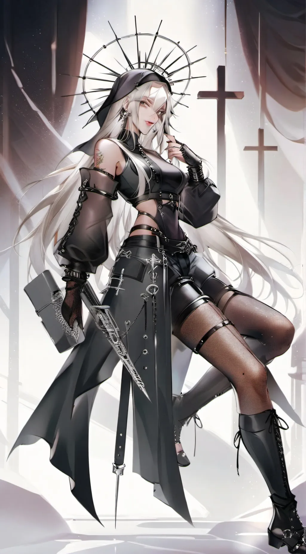 ai character: Wisteria background