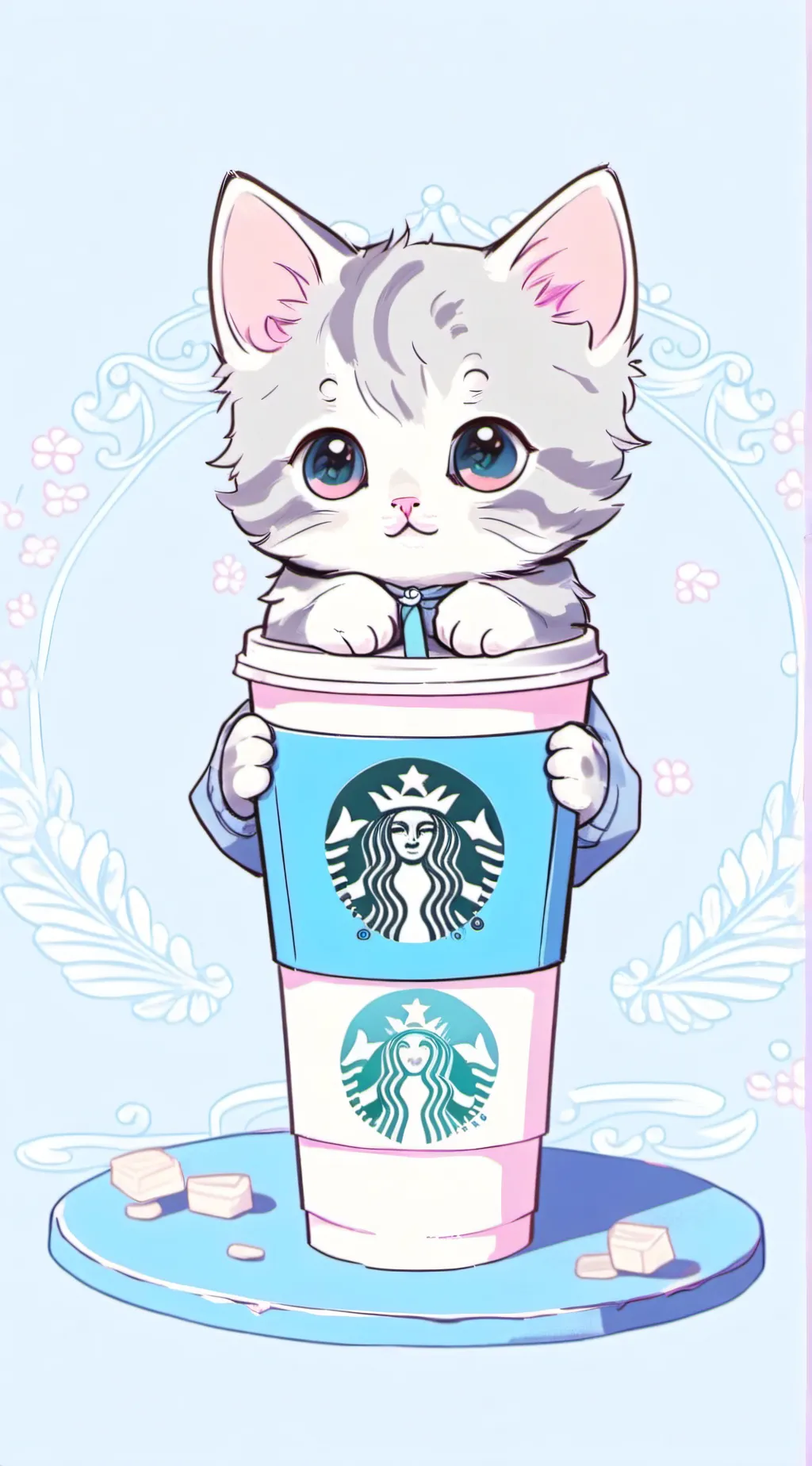 ai character: u kitten background