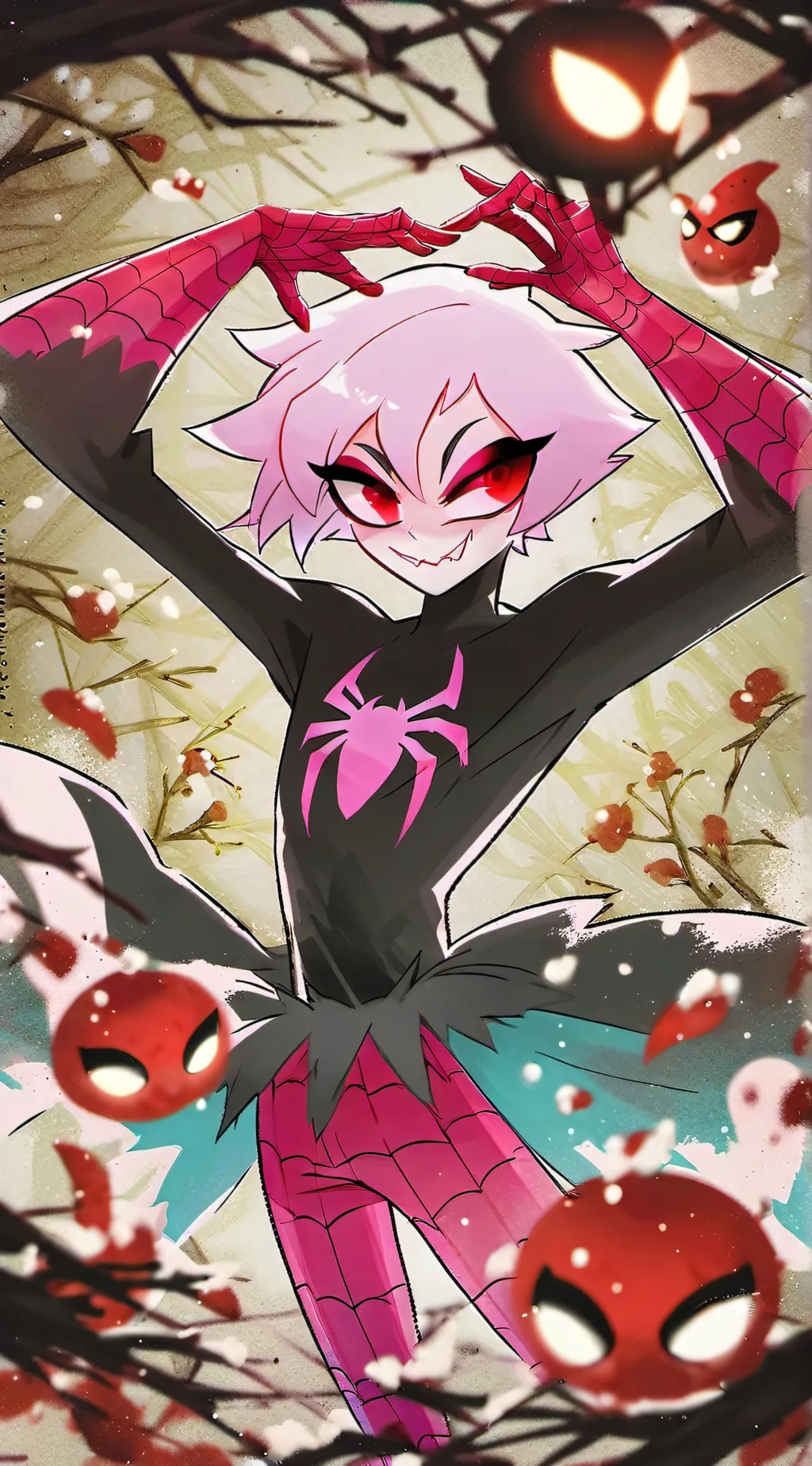 ai character: angel dust 🖤🤍🚬💓 background