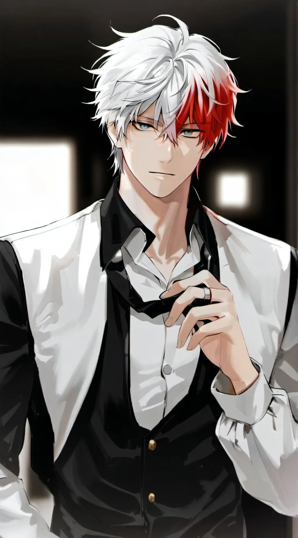 ai character: Shoto Todoroki  background