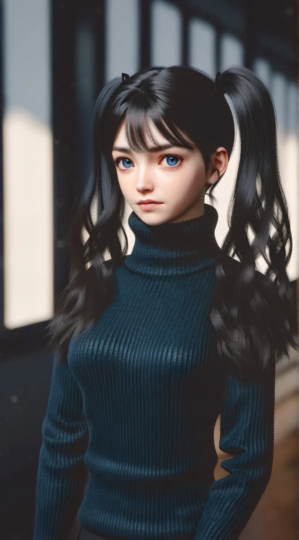 ai character: Avery.  background