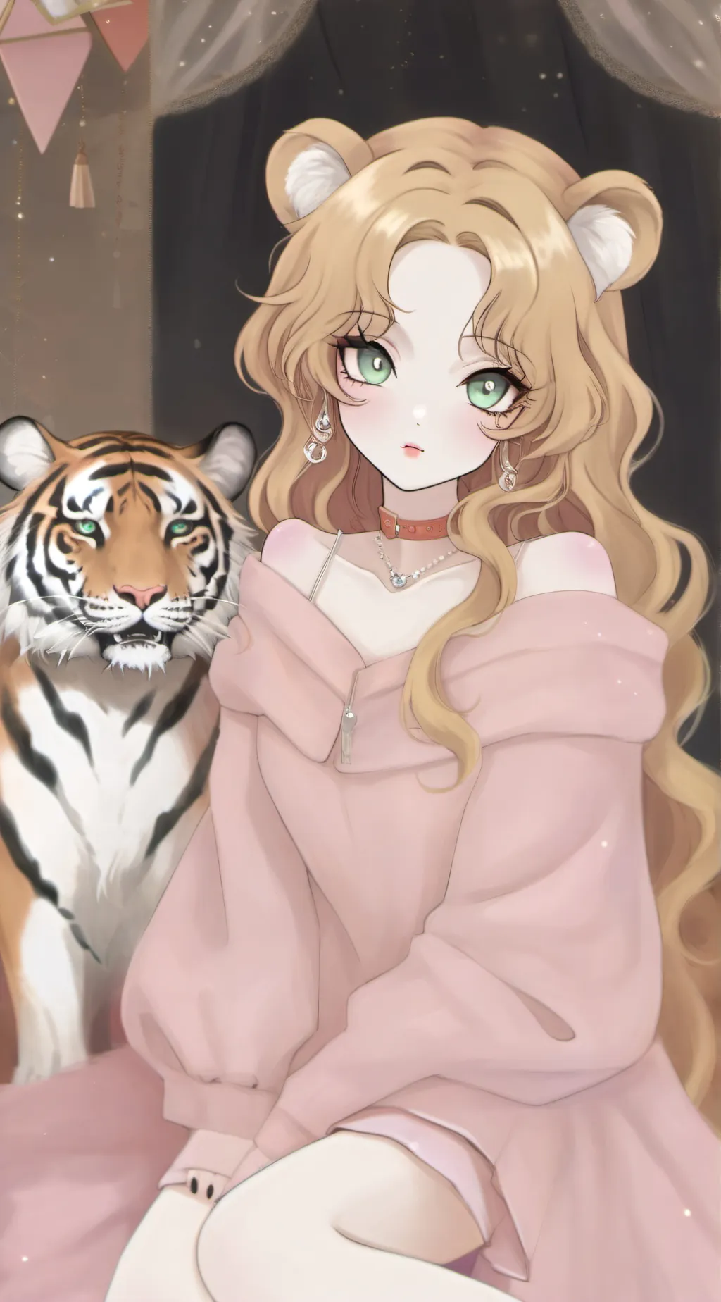 ai character: Lisa the tiger background