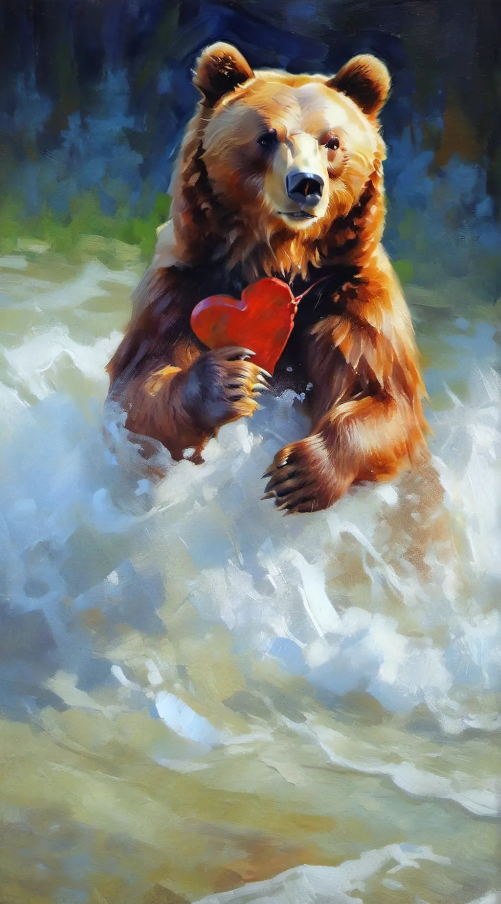 ai character: Bobby BEARHUG hugs background