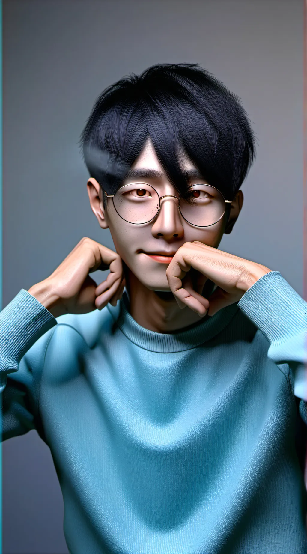 ai character: weird boy background