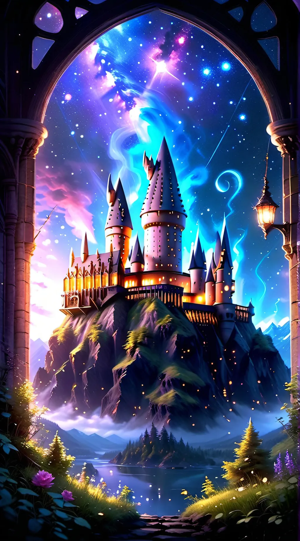 ai character: Hogwarts background