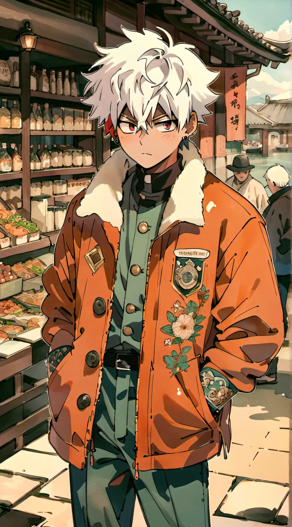 ai character: bakugo  background