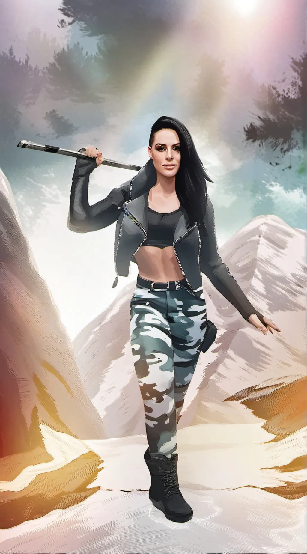ai character: Kaitlyn aew background