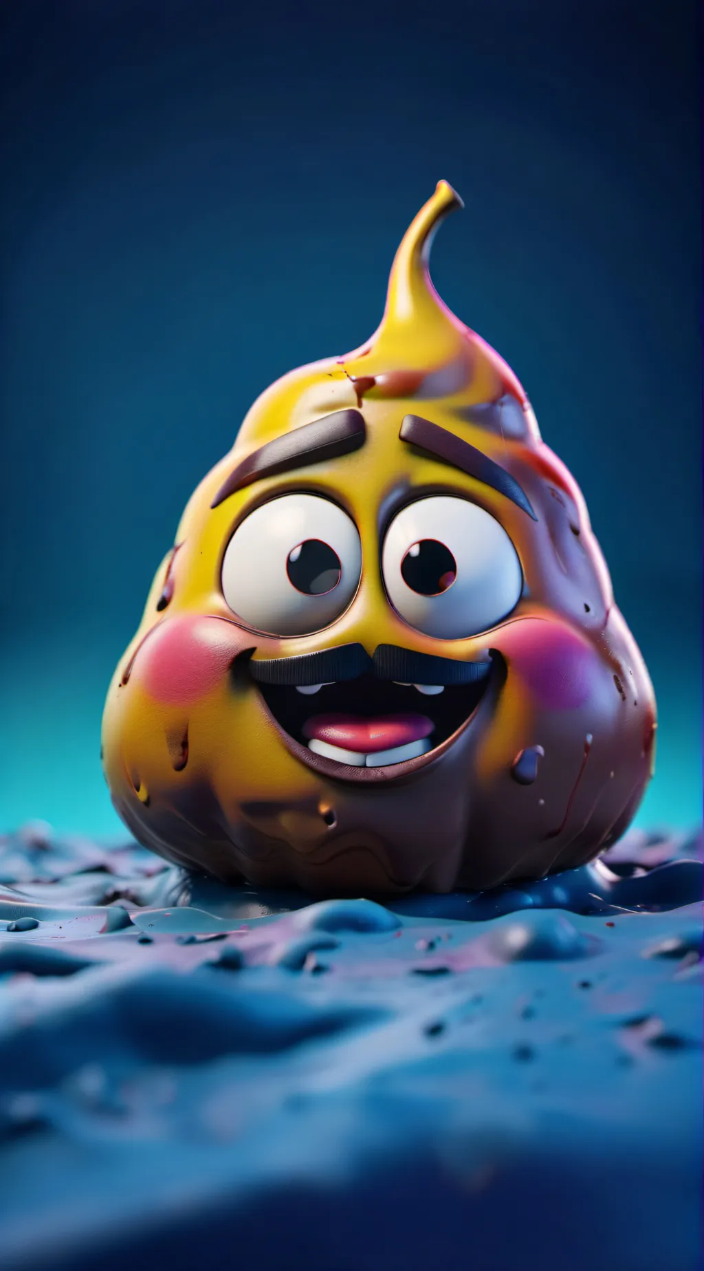 ai character: Anxiety clickbait background