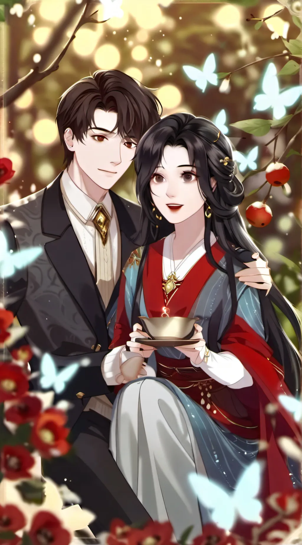 ai character: Nicole und Mika background