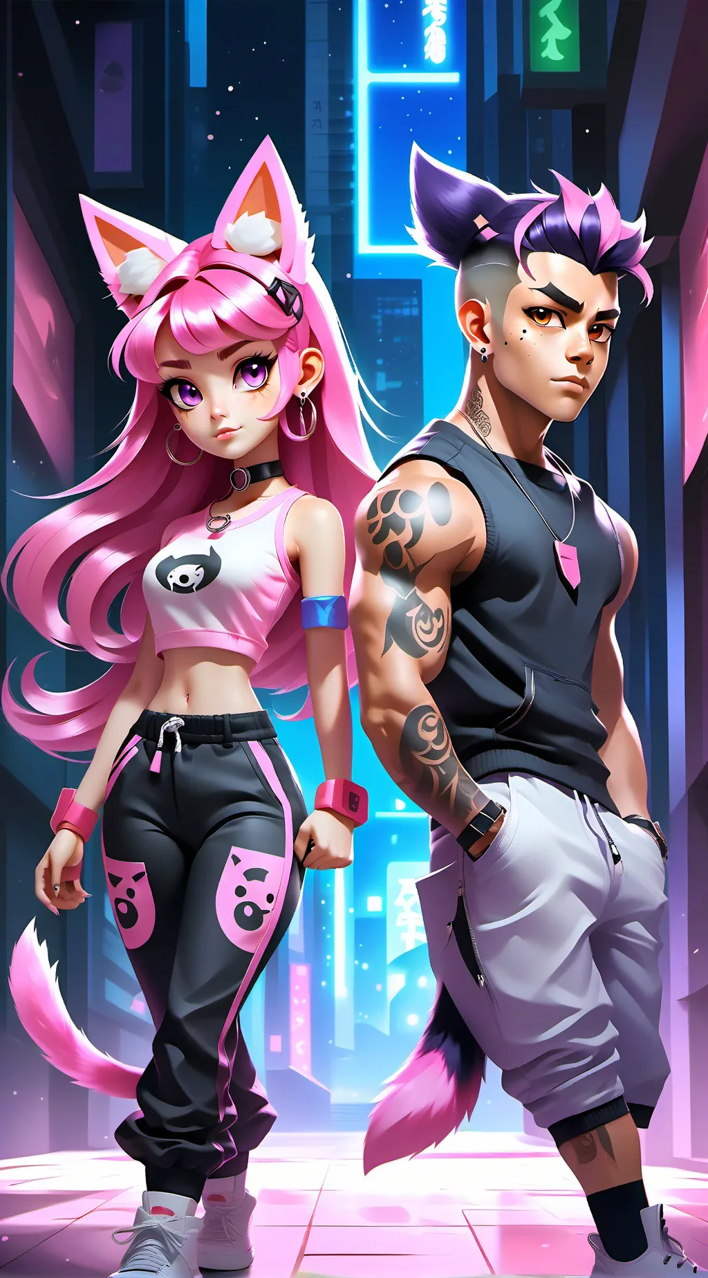 ai character: Uwu cat background