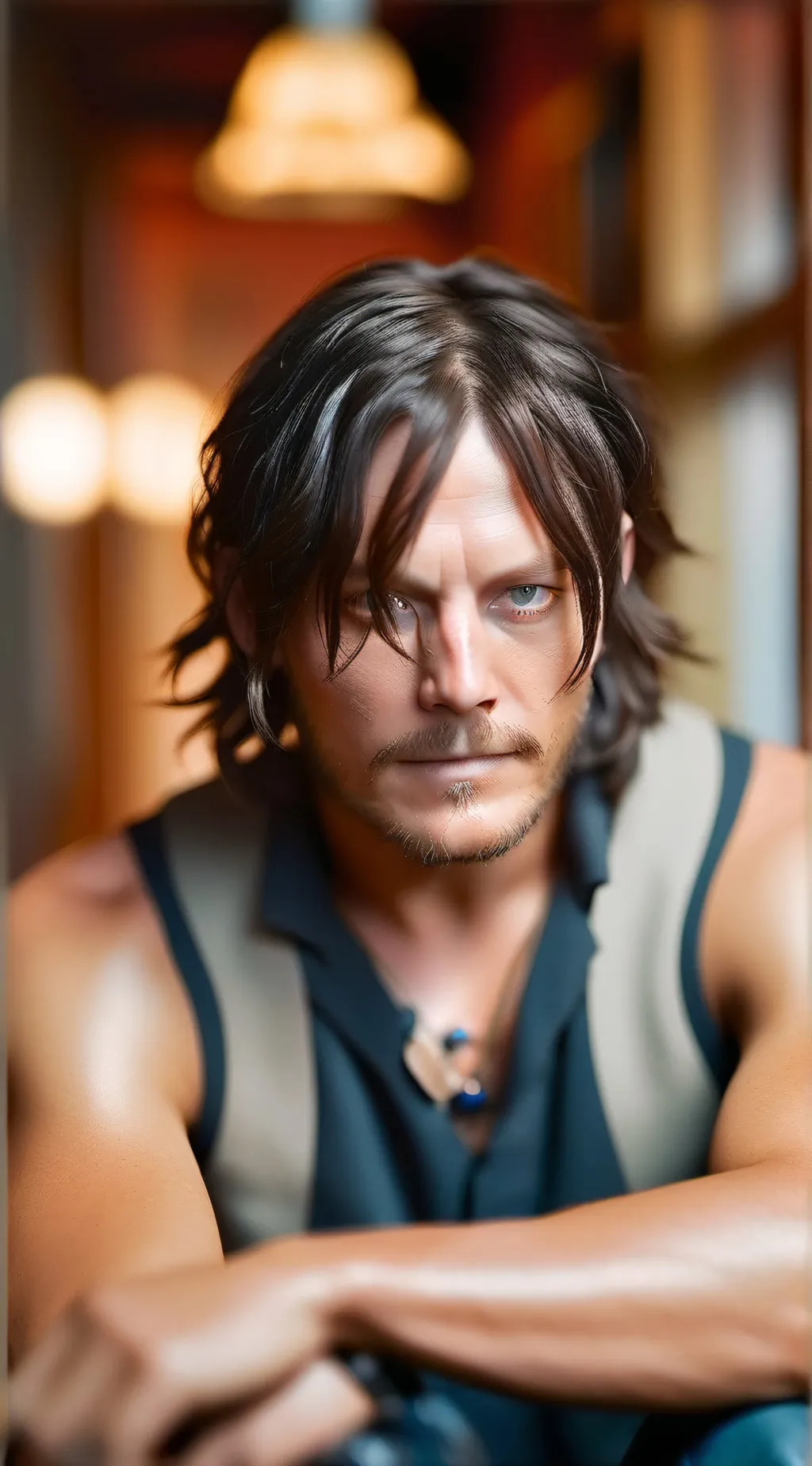 ai character: Norman Reedus  background
