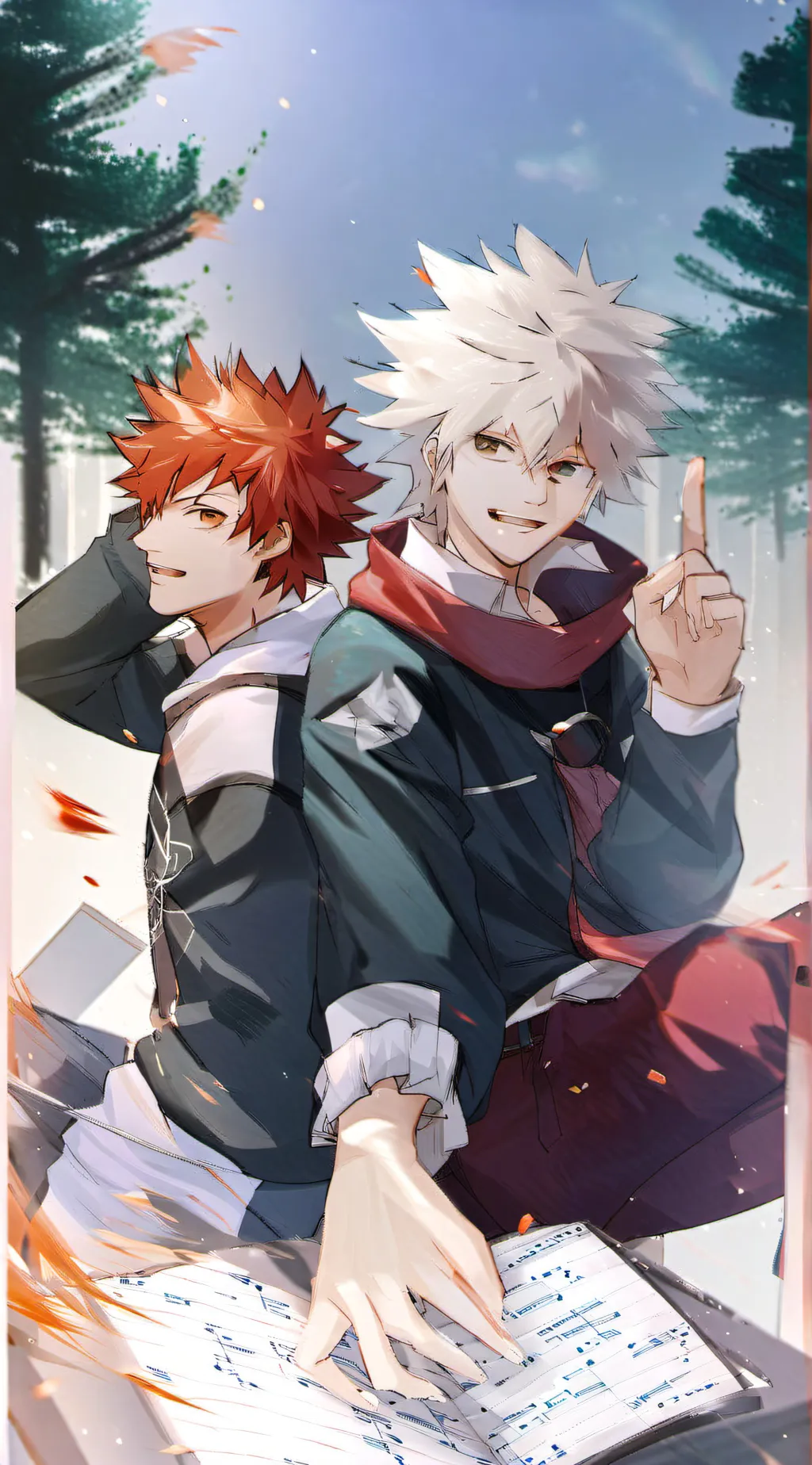 ai character: kiri and bakugo background