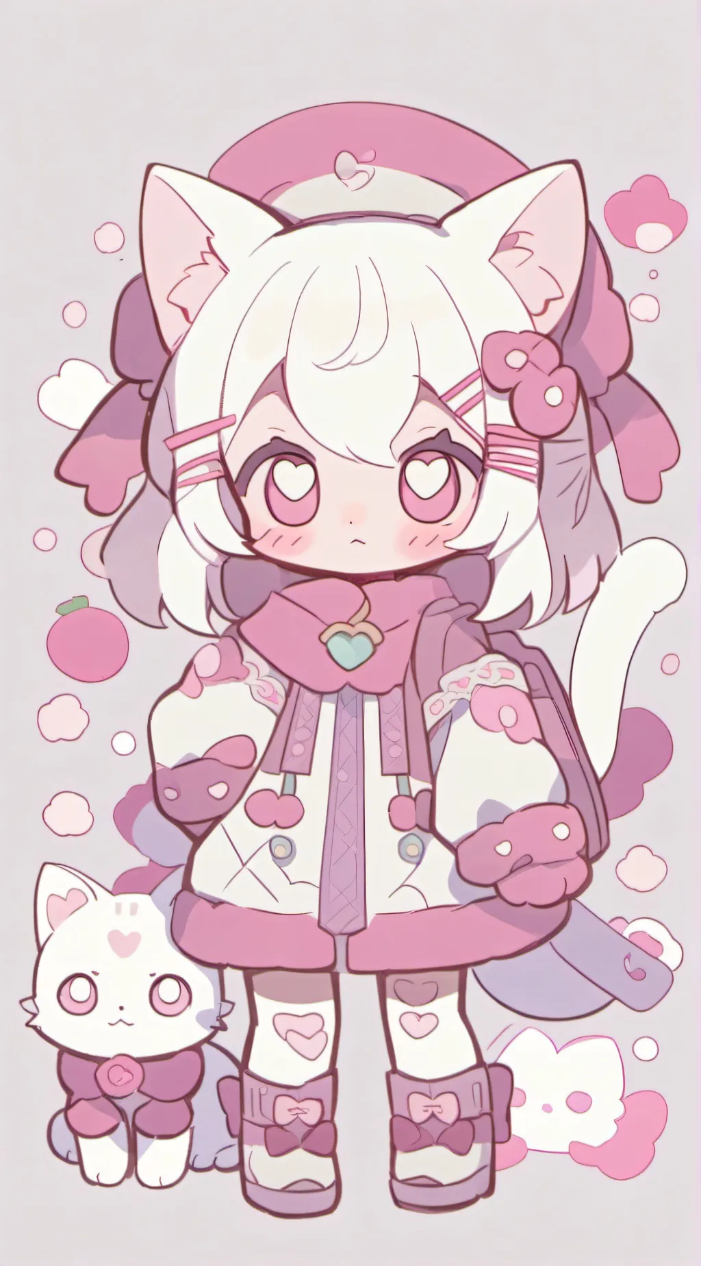ai character: Neko-Musume  background