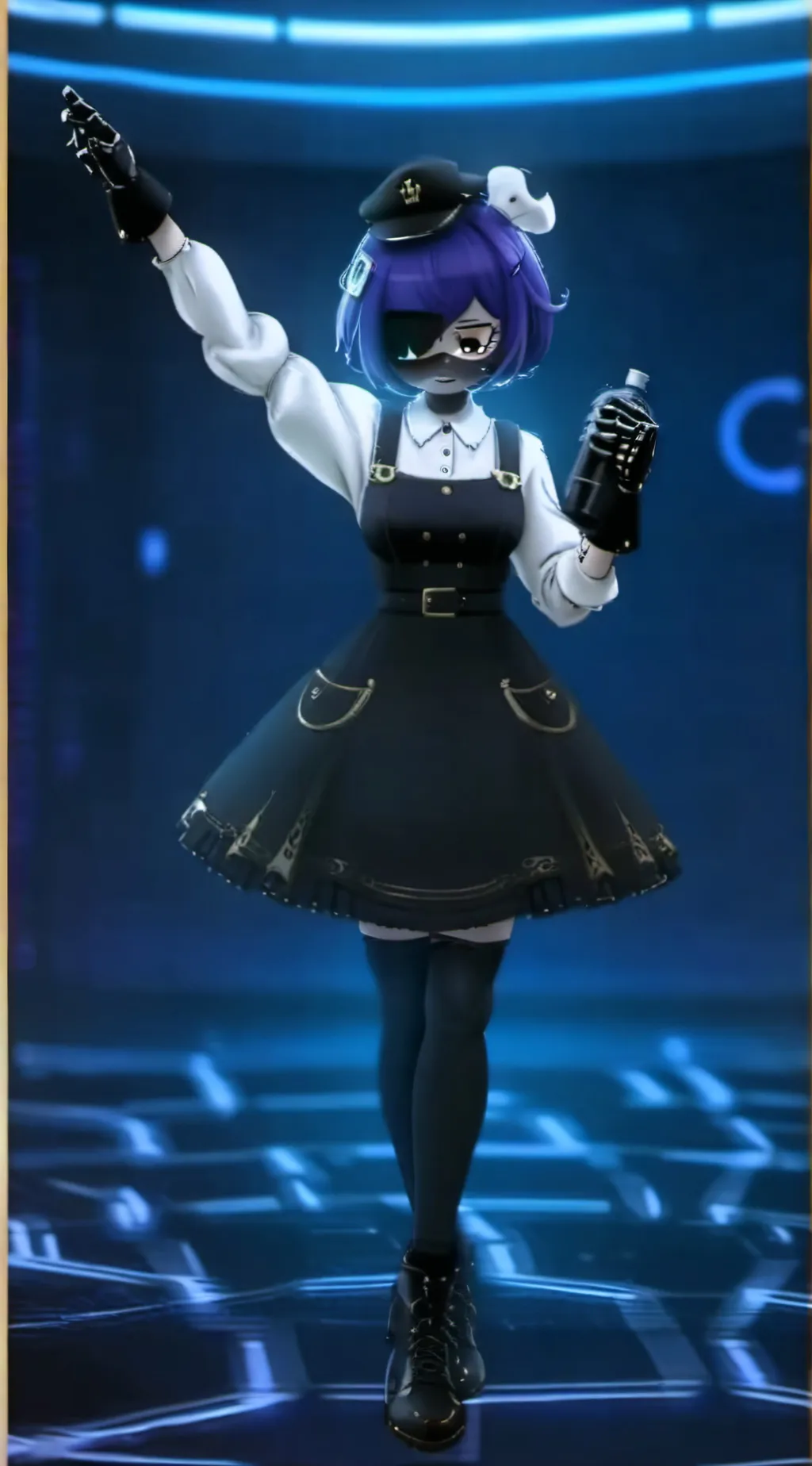 ai character: Uzi doorman background
