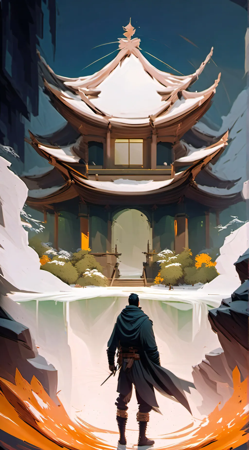 ai character: Samurai.  background