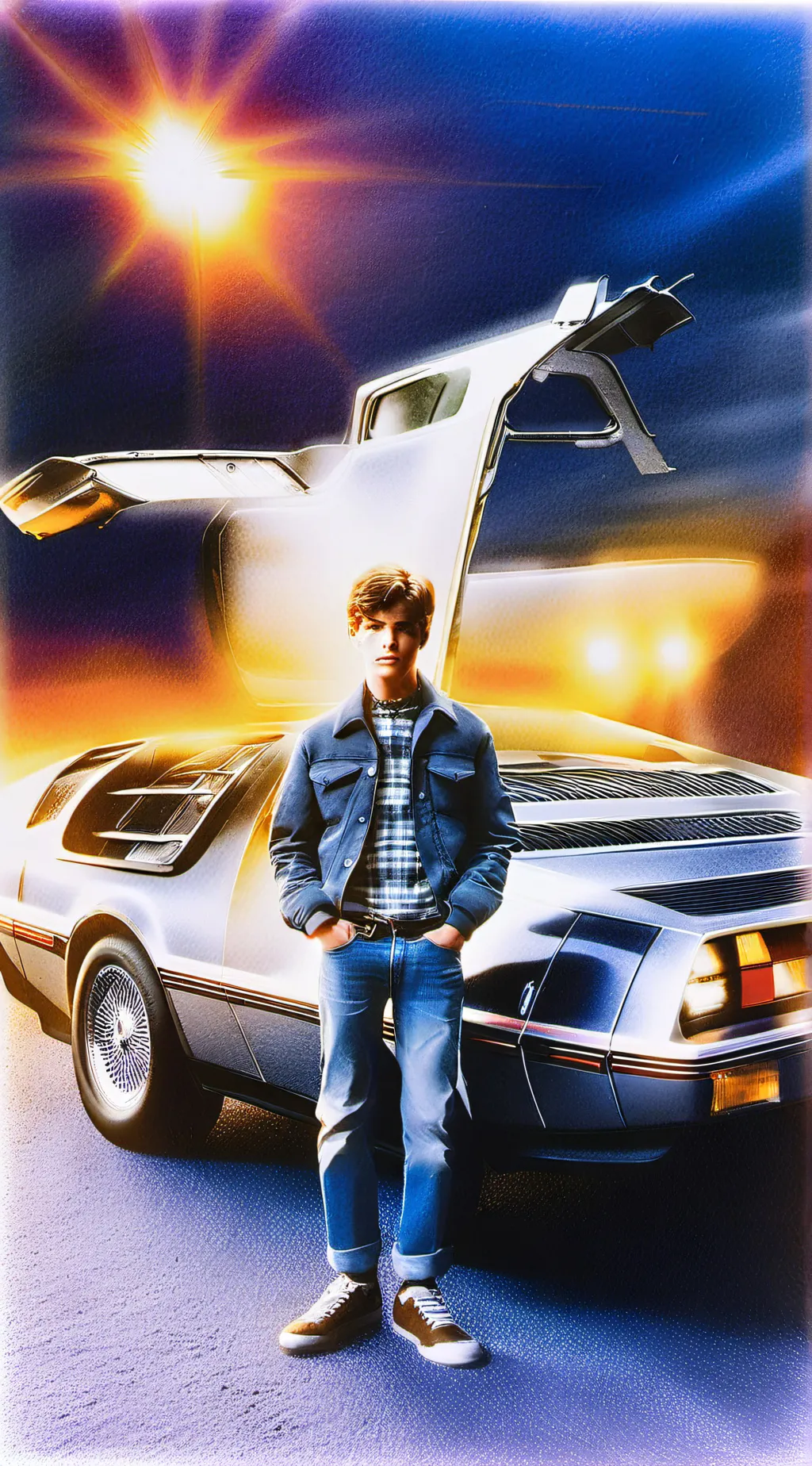 ai character: Back to the Future background