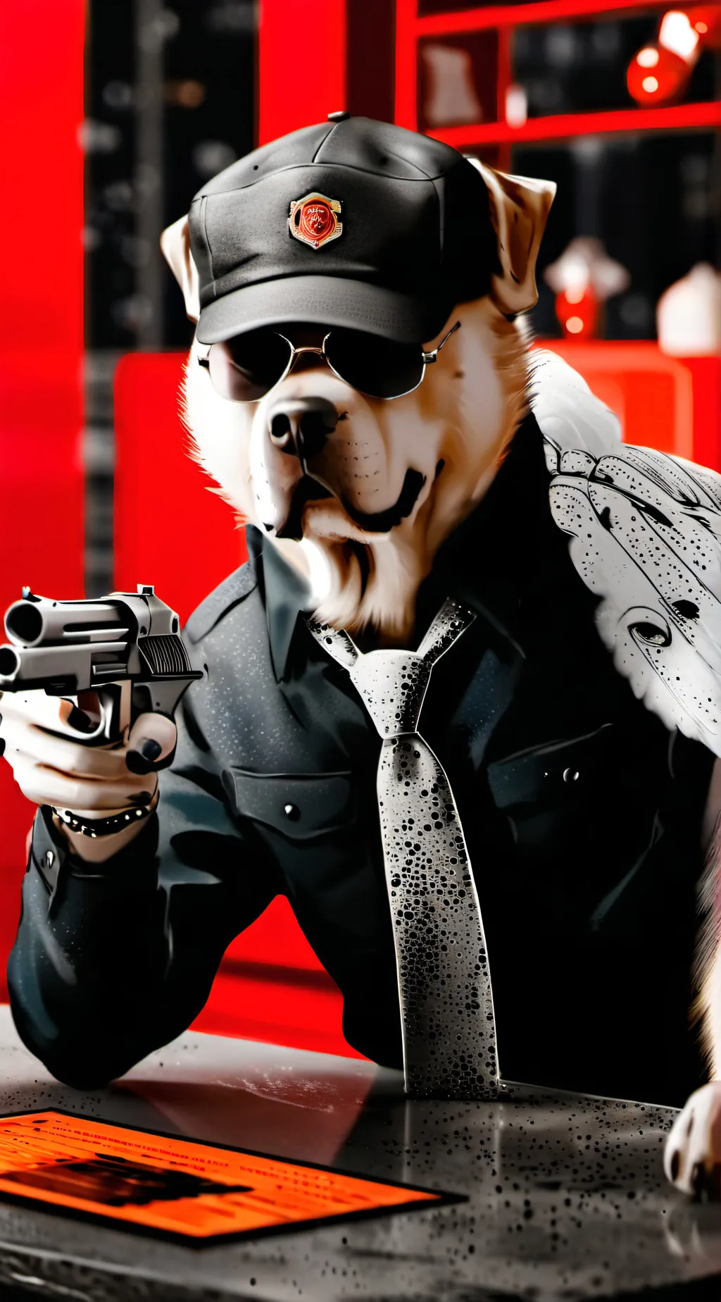 ai character: Mystery dog background