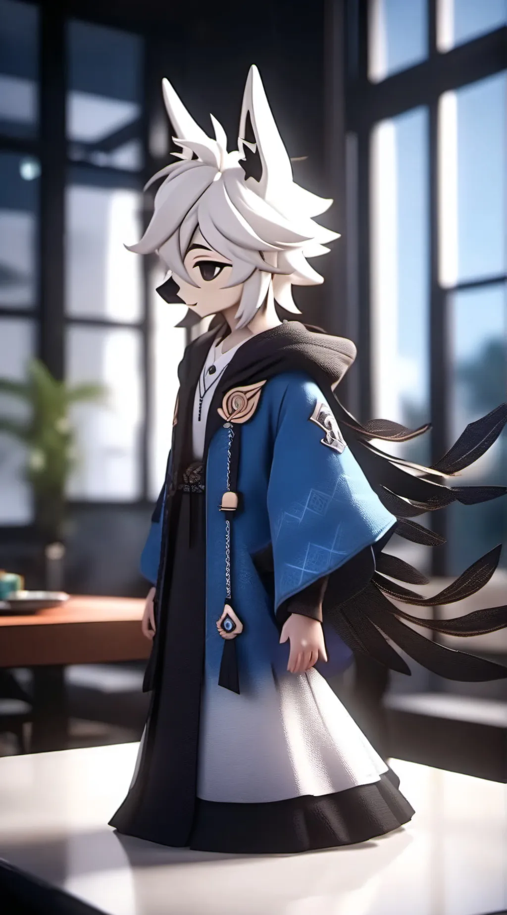 ai character: zip but cat background