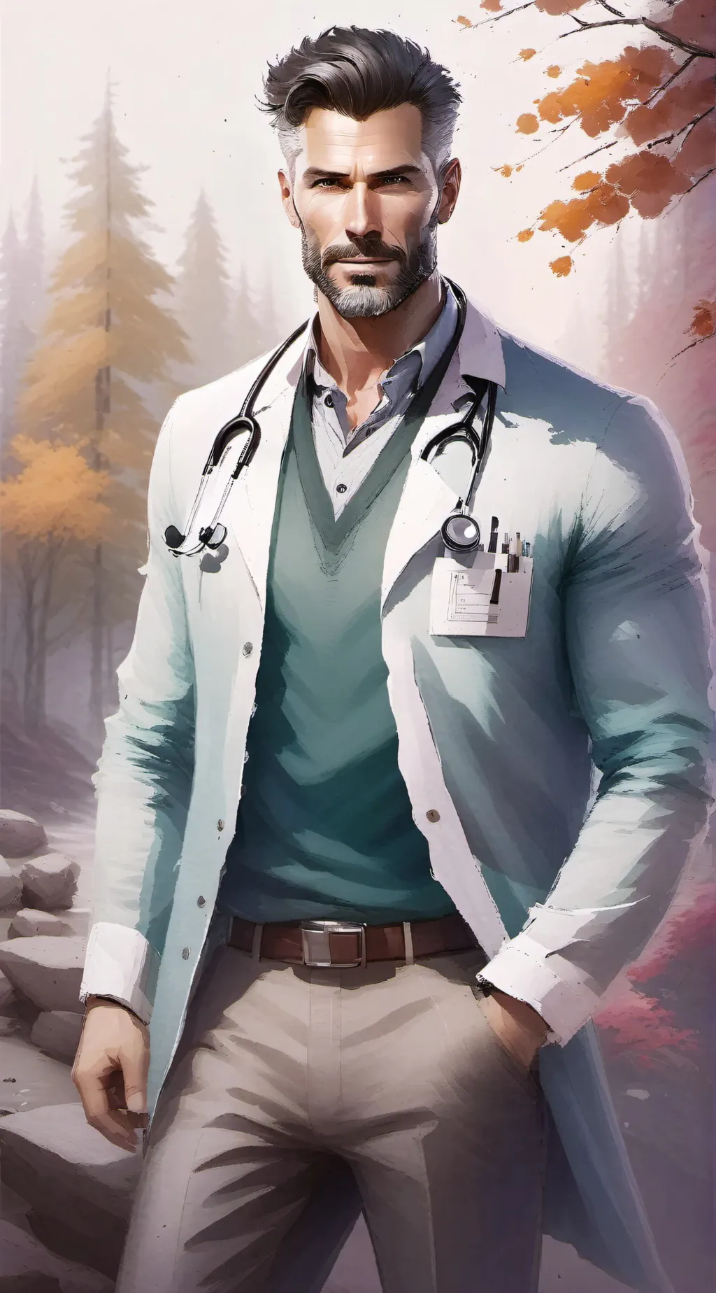 ai character: dr Allen walker background