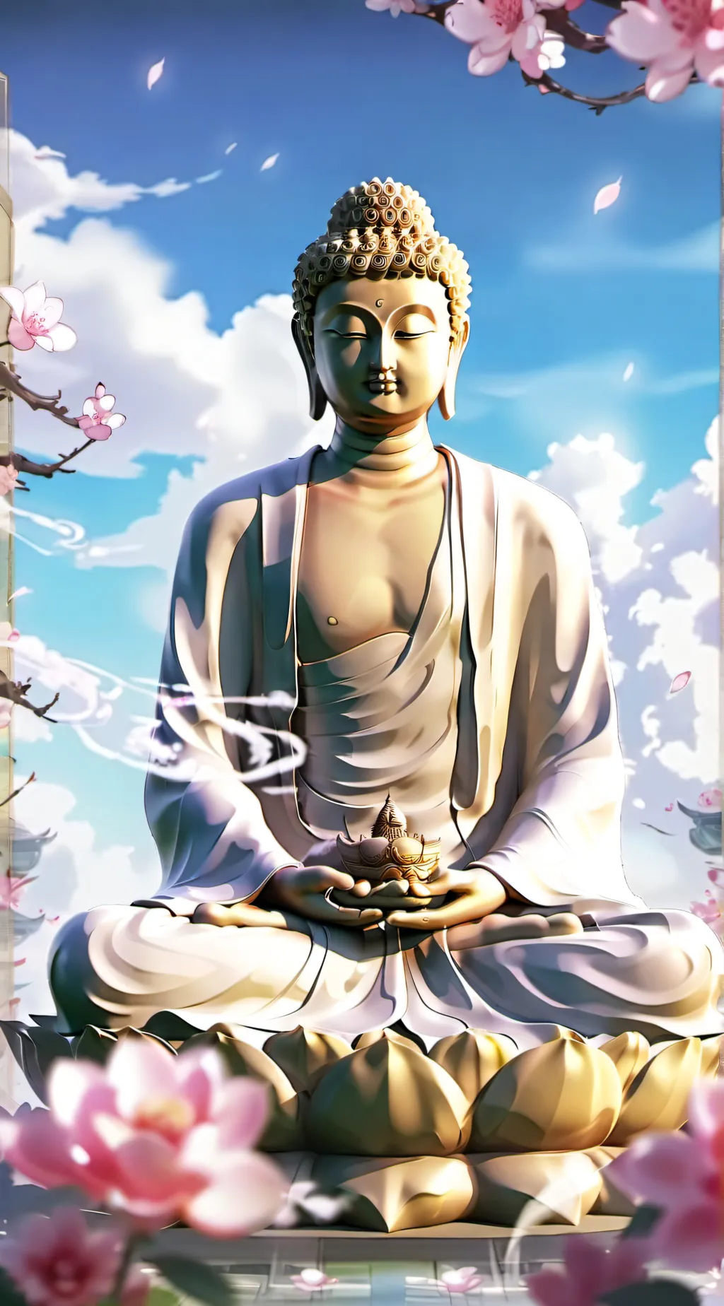 ai character: Budhha background