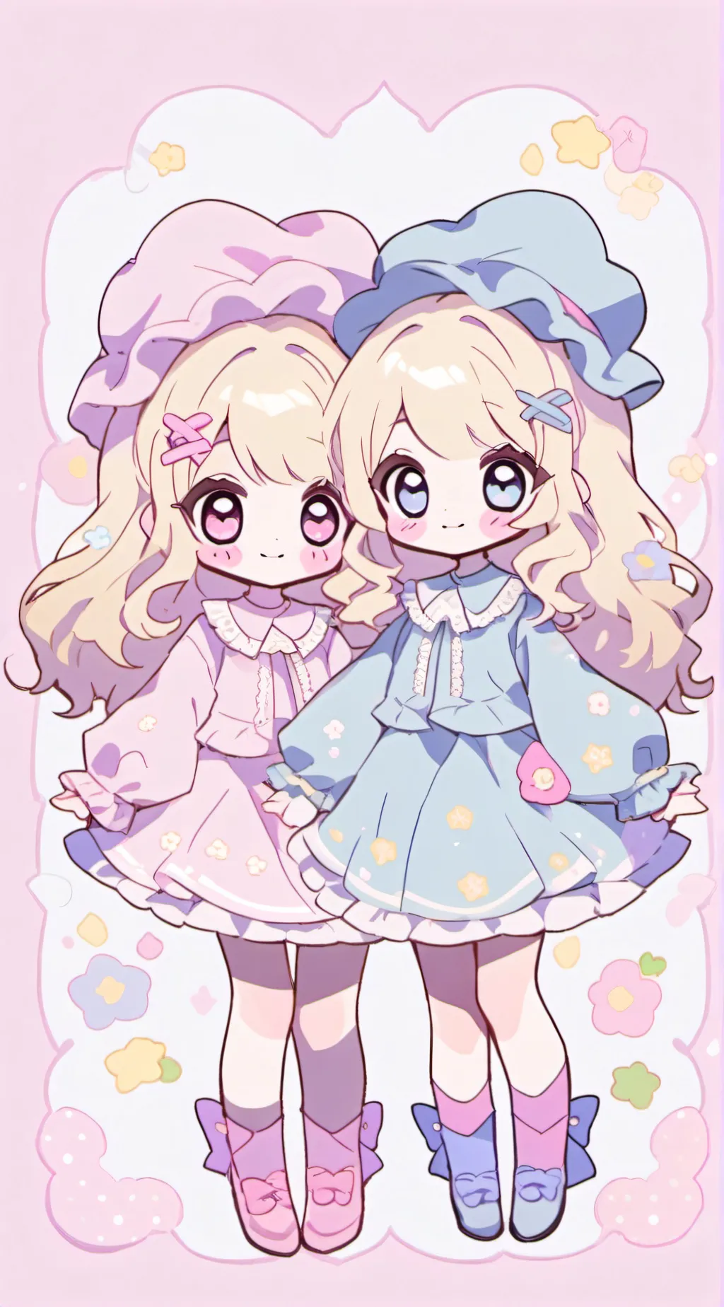 ai character: Mia and Mya background