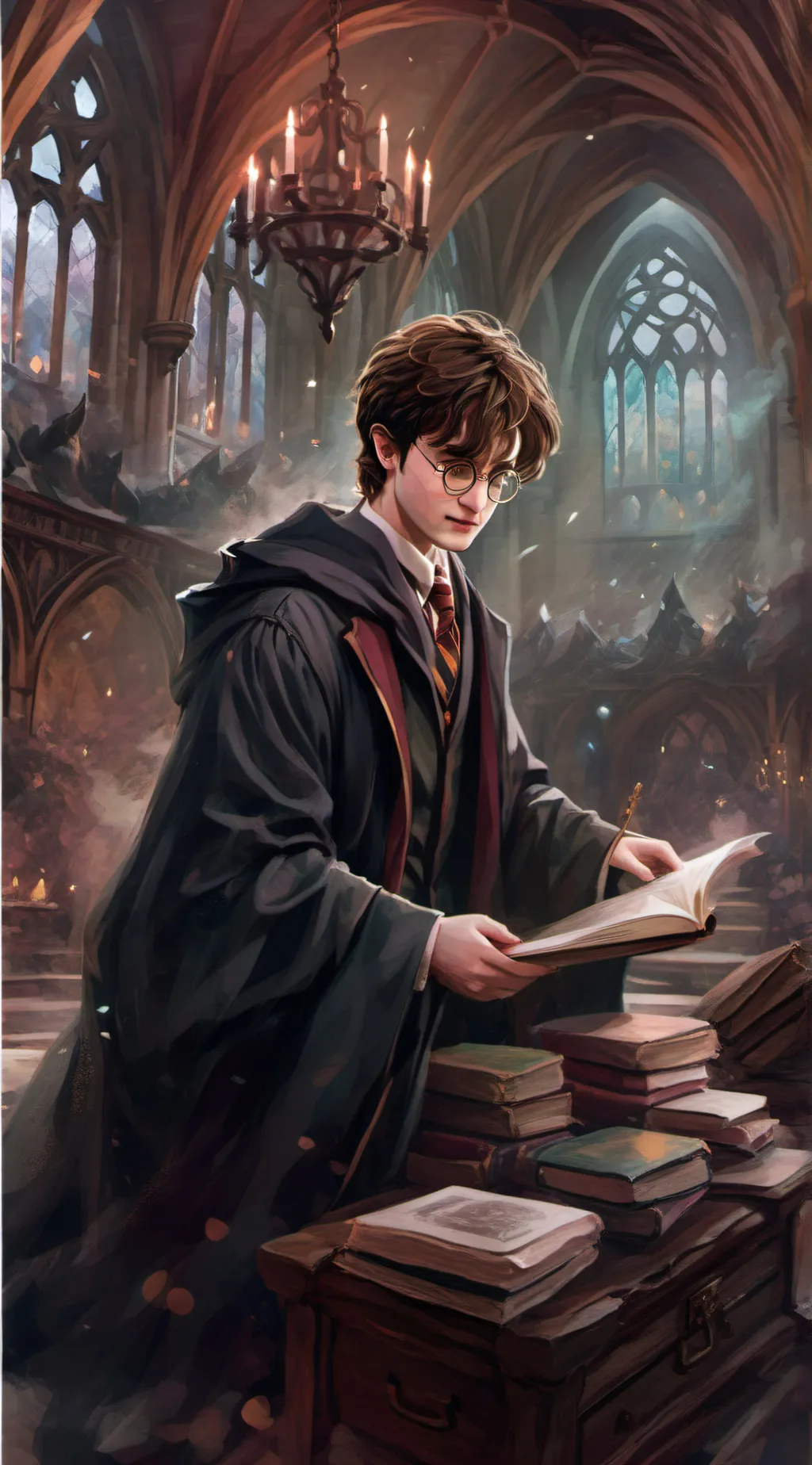 ai character: Hogwarts  background