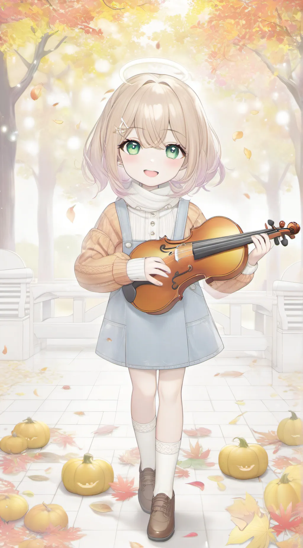 ai character: Autumn background