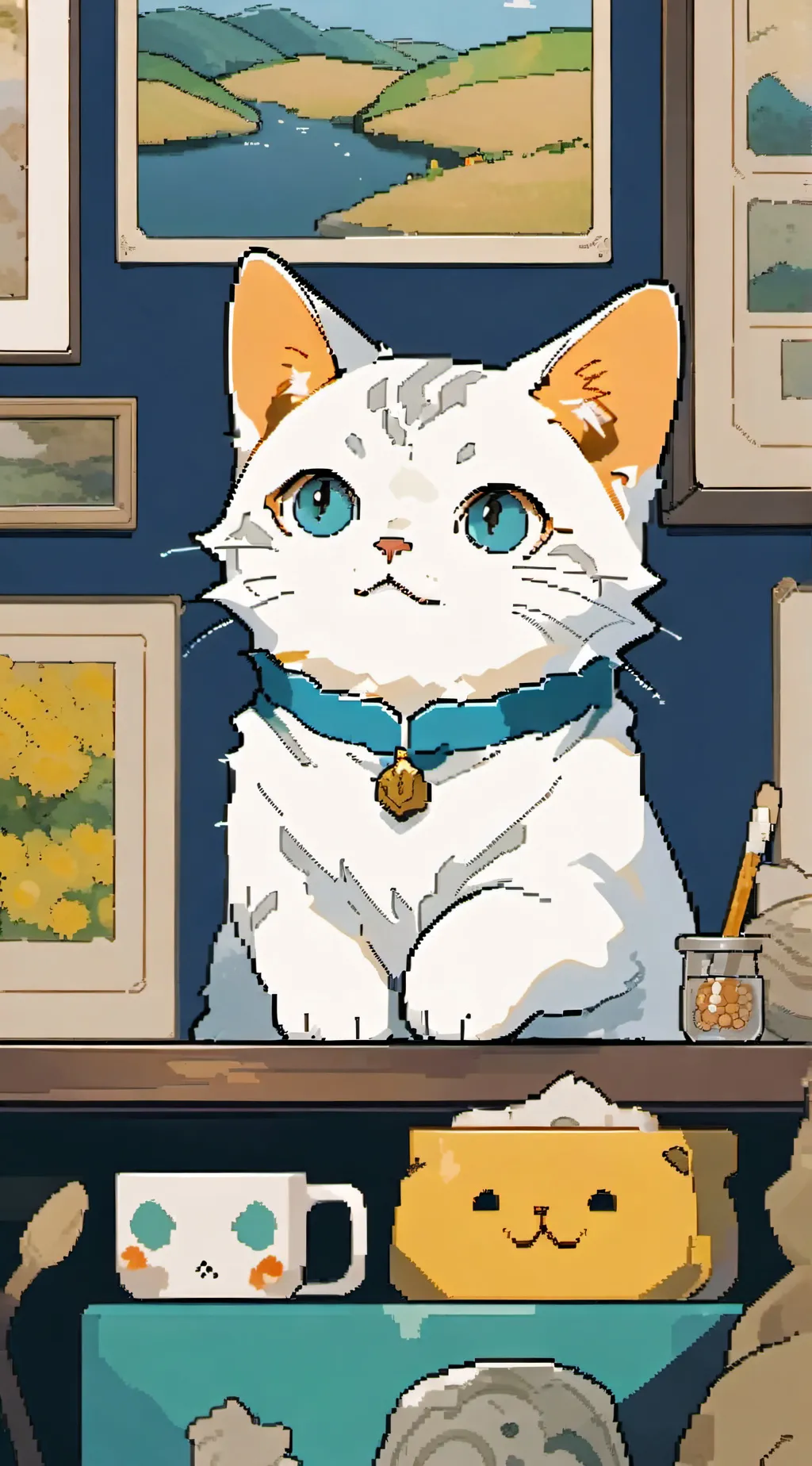 ai character: KITTYUH background