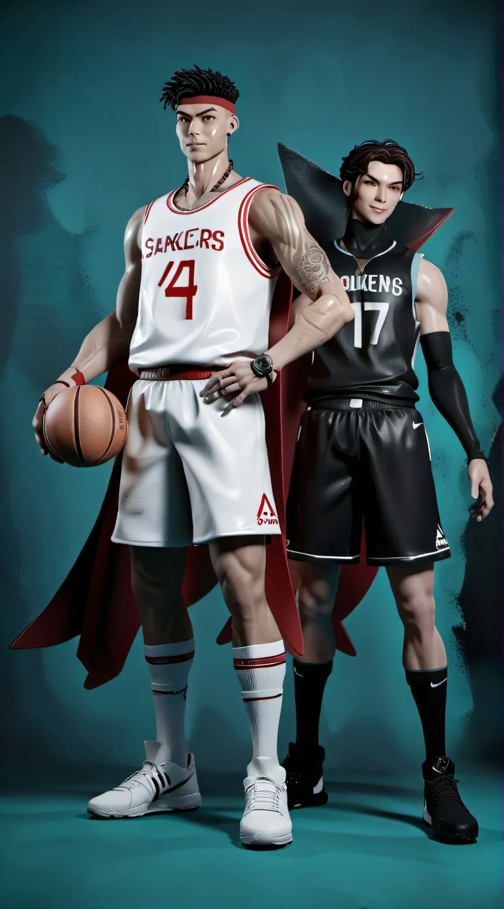 ai character: basketball background