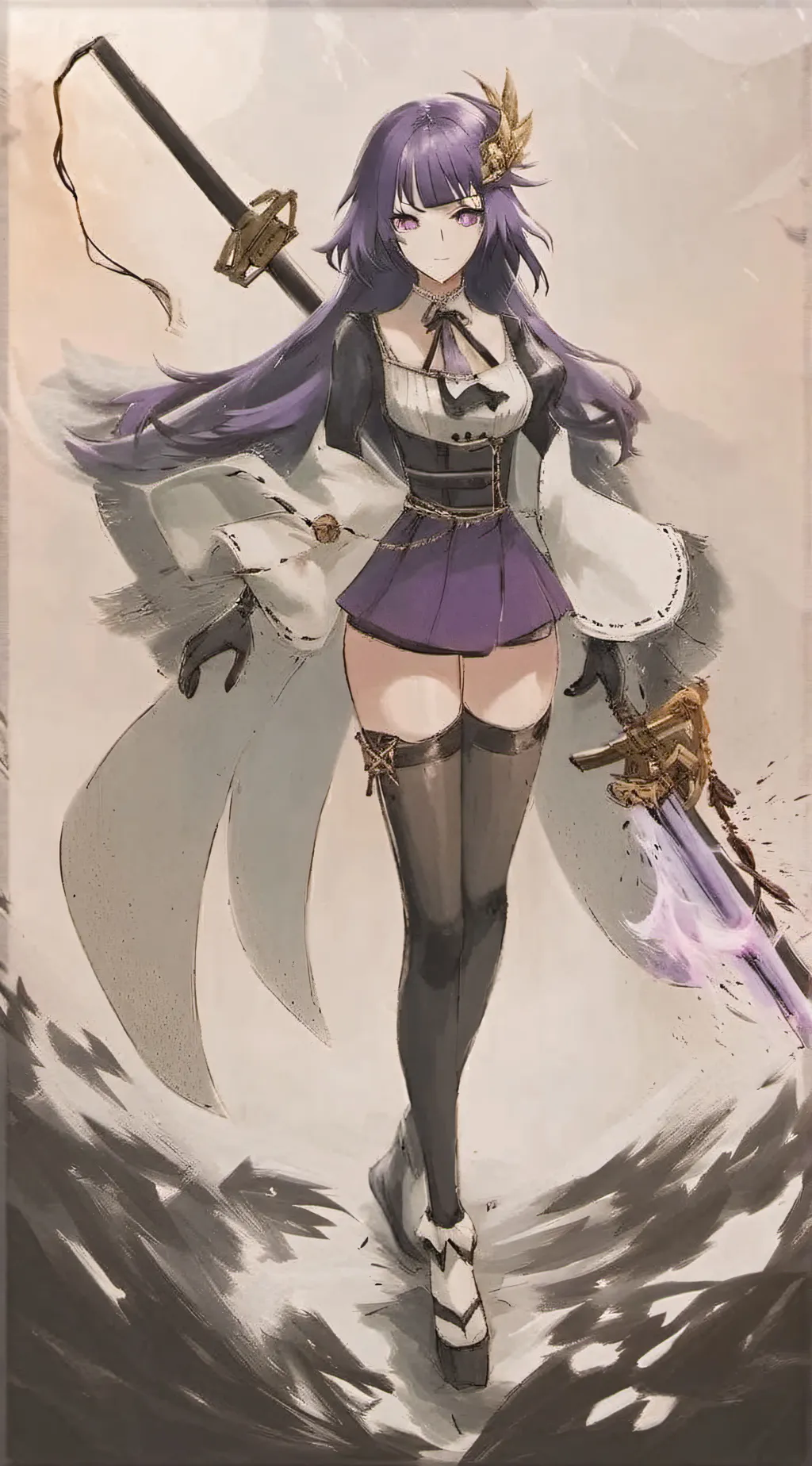 ai character: upper moons&muzan background