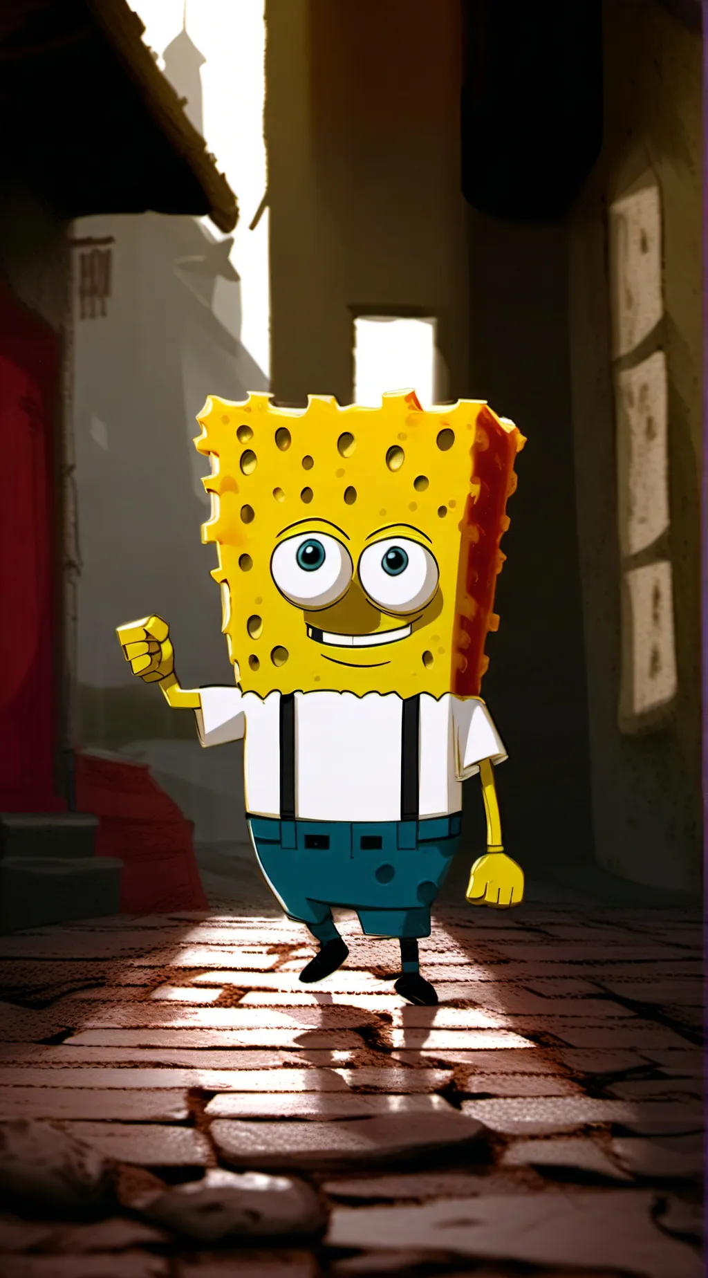 ai character: spongebib background