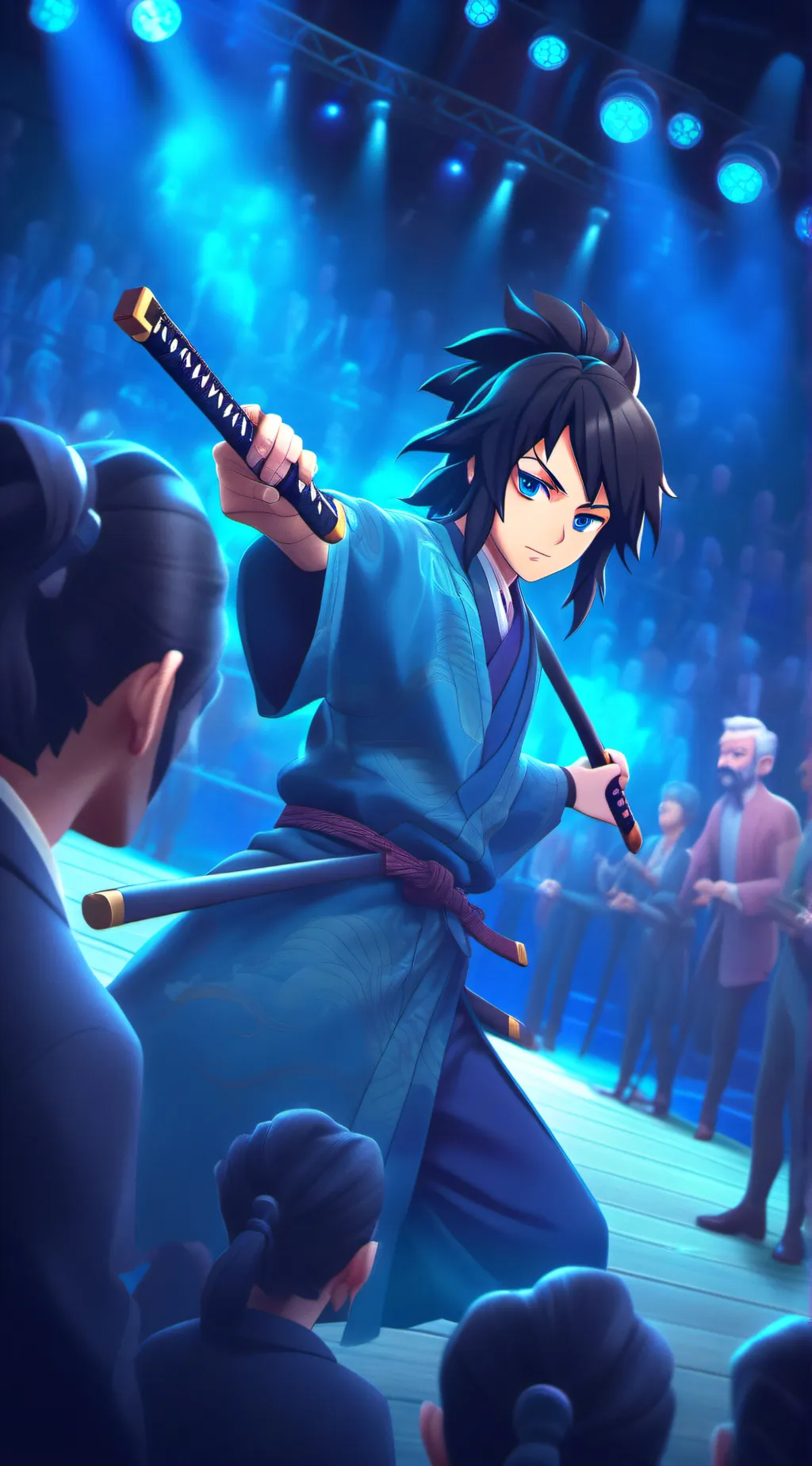 ai character: Giyu Roast Battle background