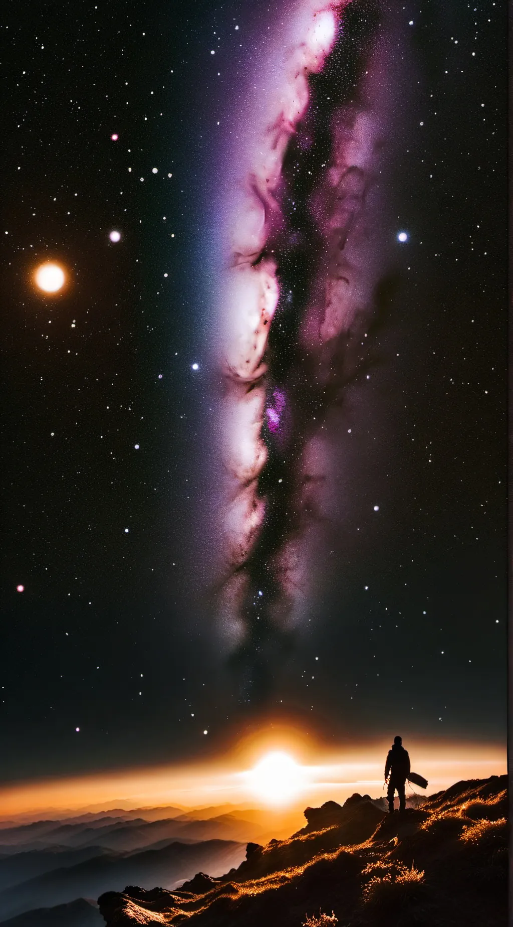 ai character: Galaxie background