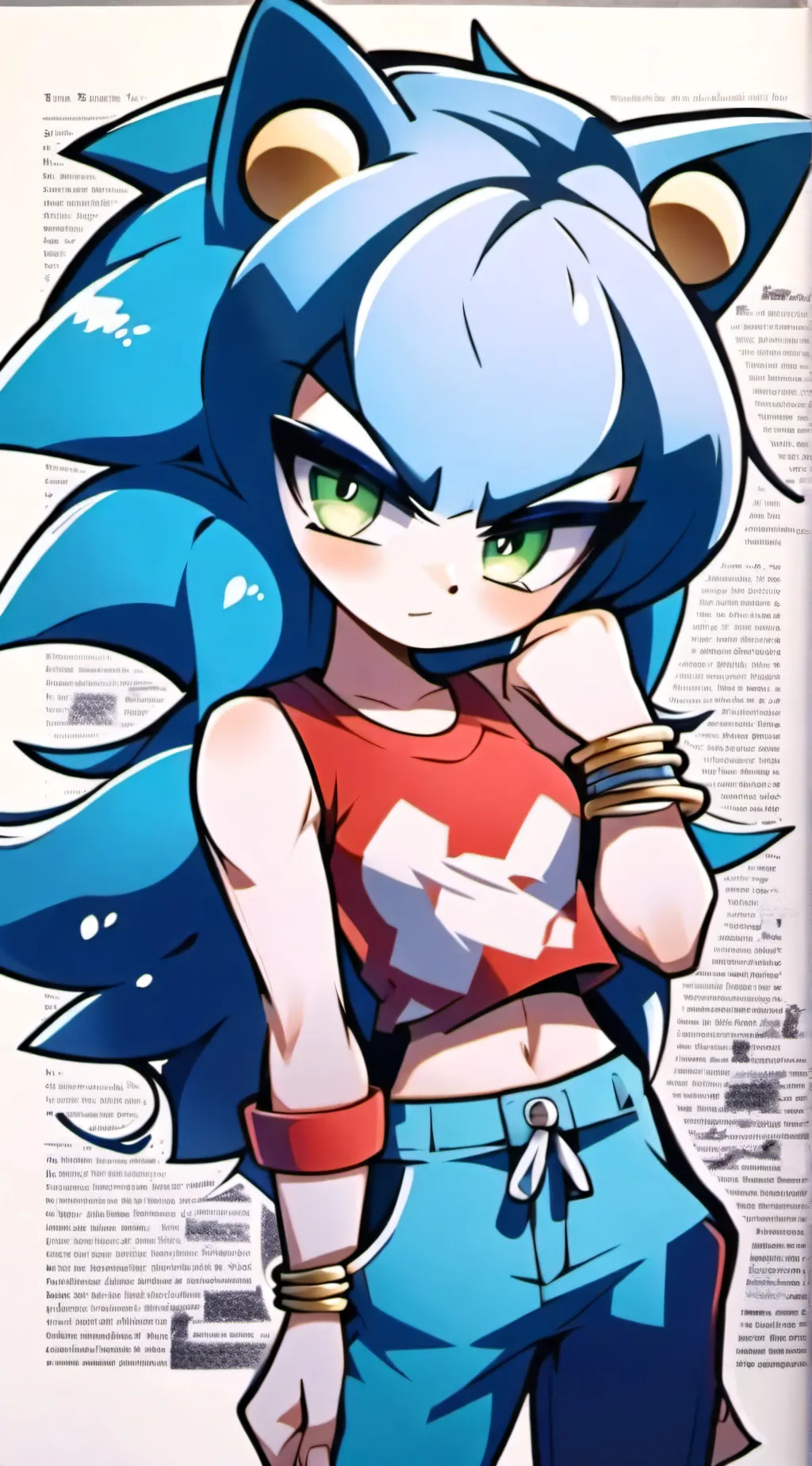 ai character: Sonica background