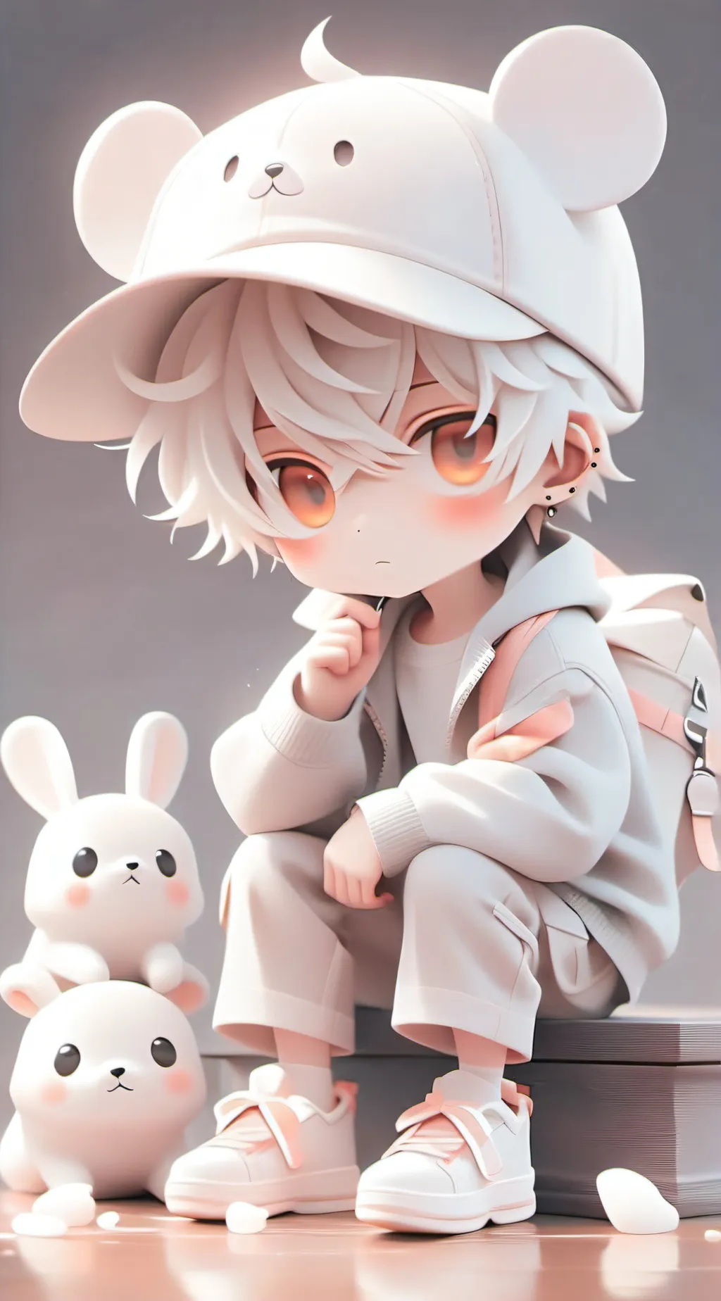 ai character: cute boy background